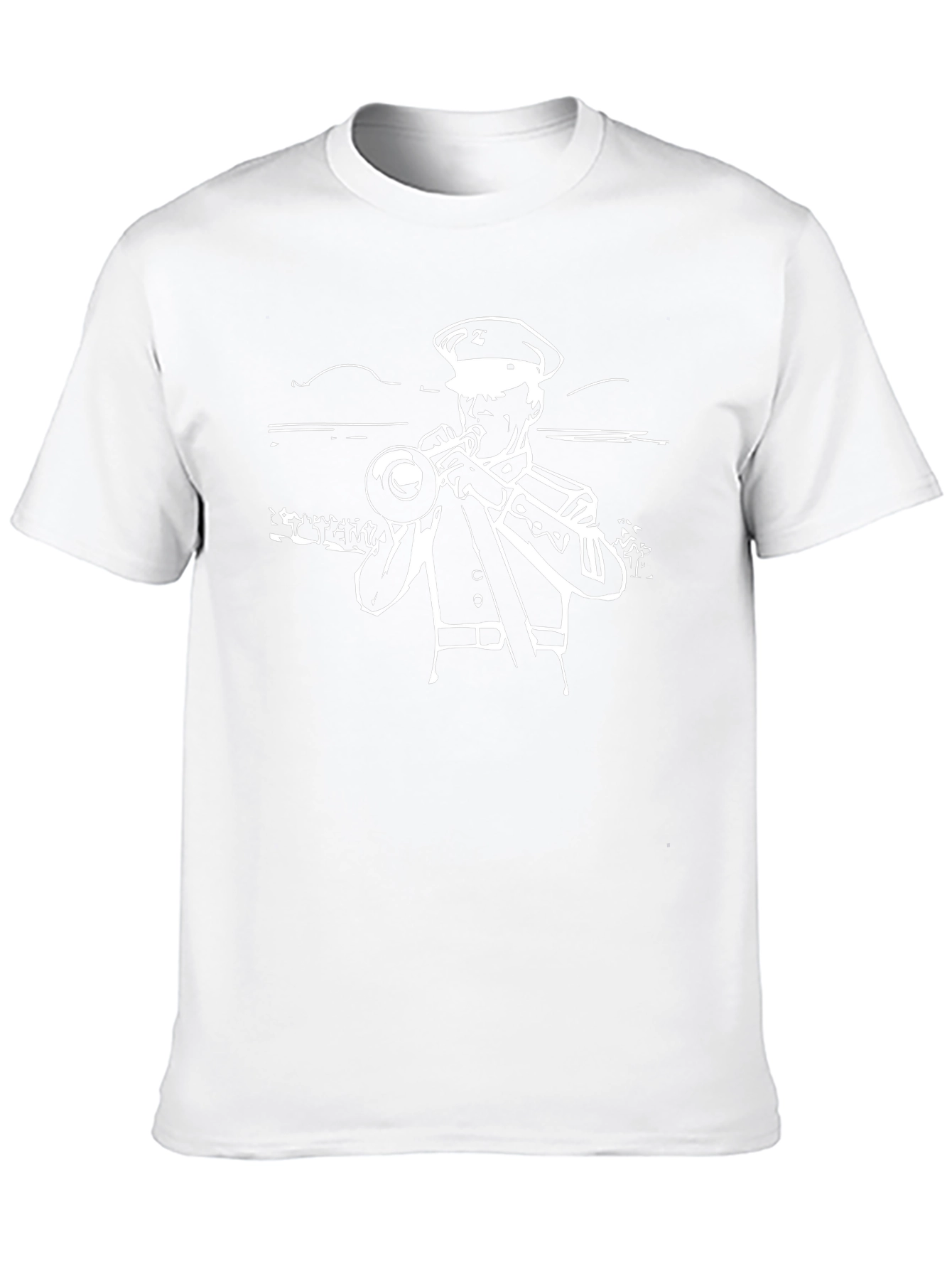 Marching Band Trumpet Player Graphic Tee - Black