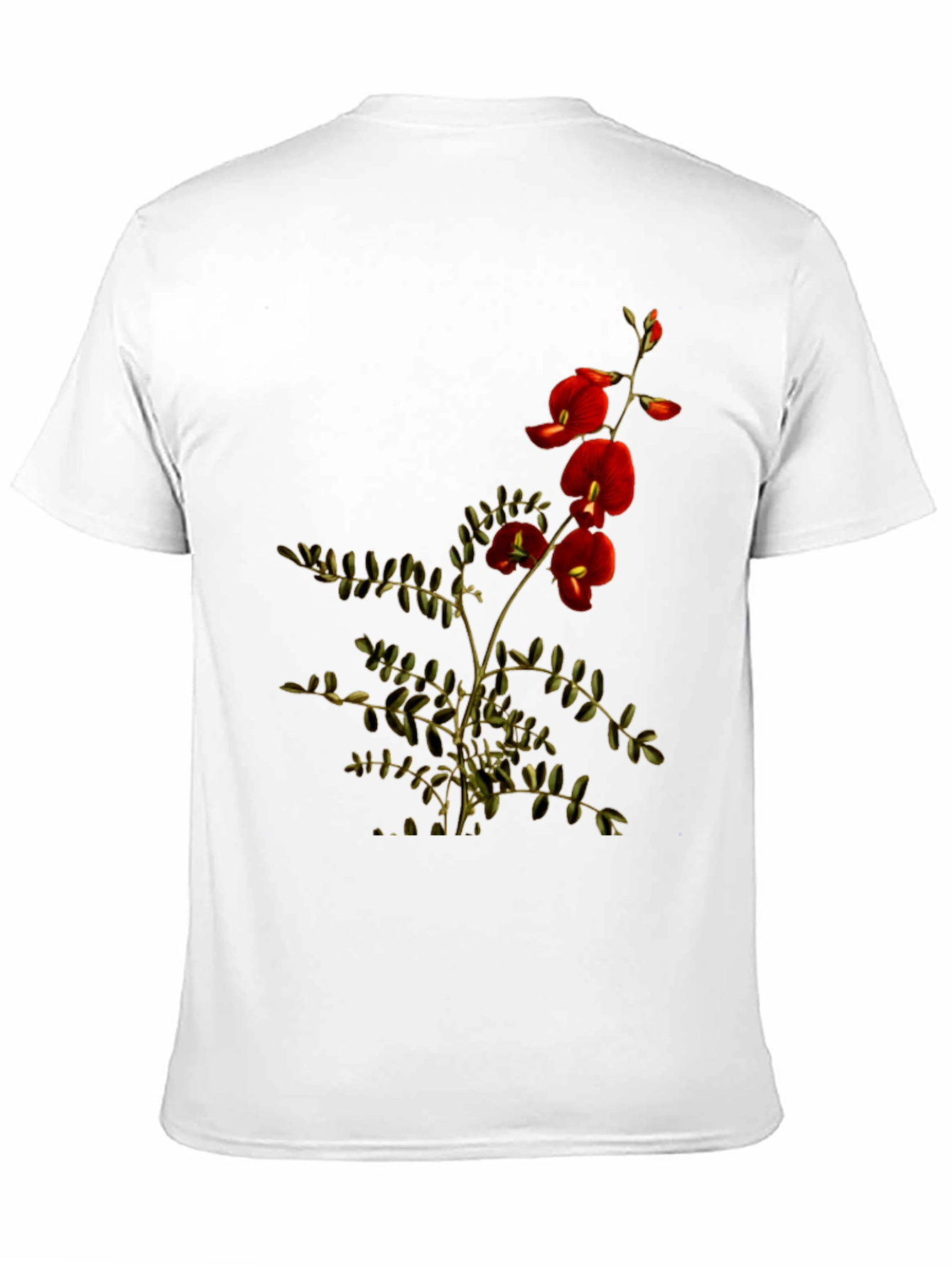 Botanical Print Black T-Shirt