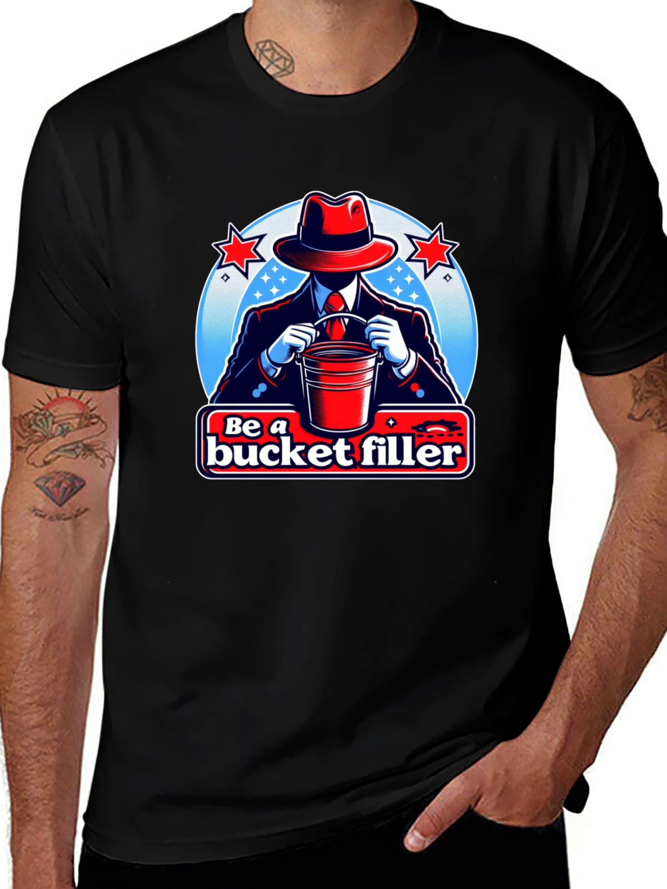 Be a Bucket Filler Graphic T-Shirt - Black