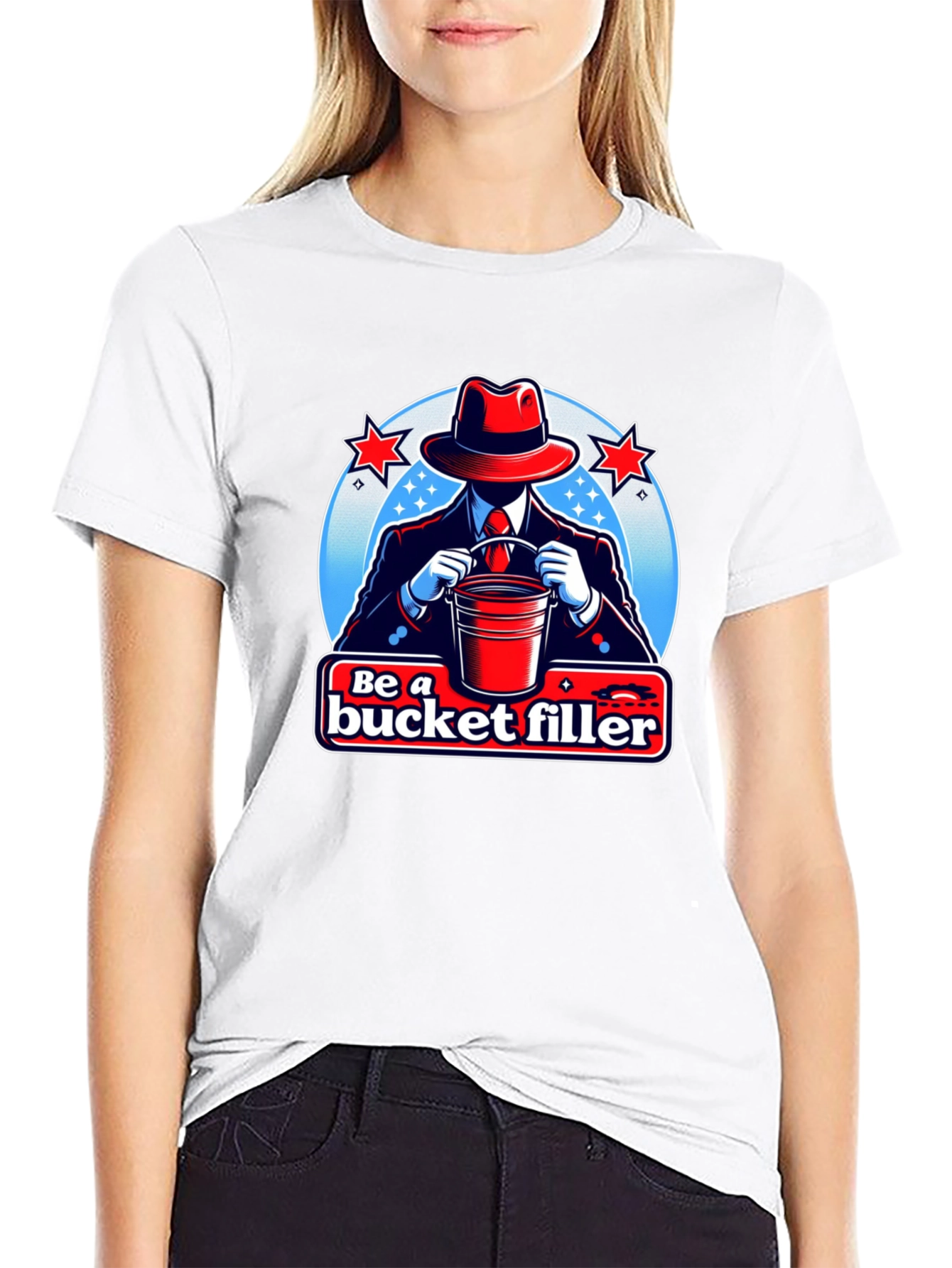 Be a Bucket Filler Graphic T-Shirt - Black