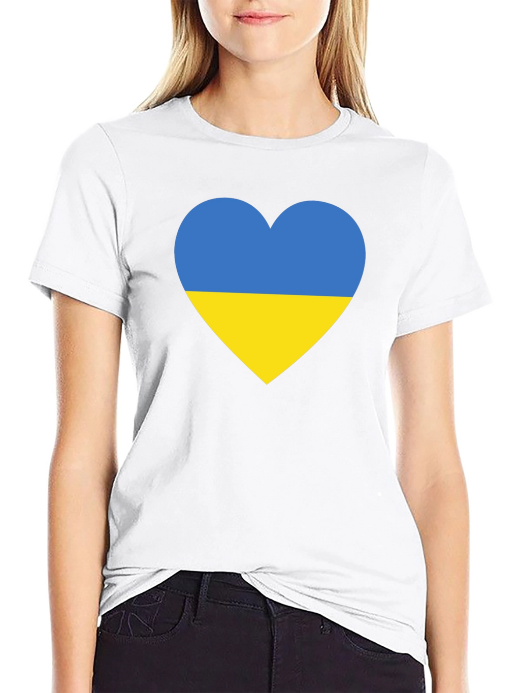 Ukraine Flag Heart T-Shirt