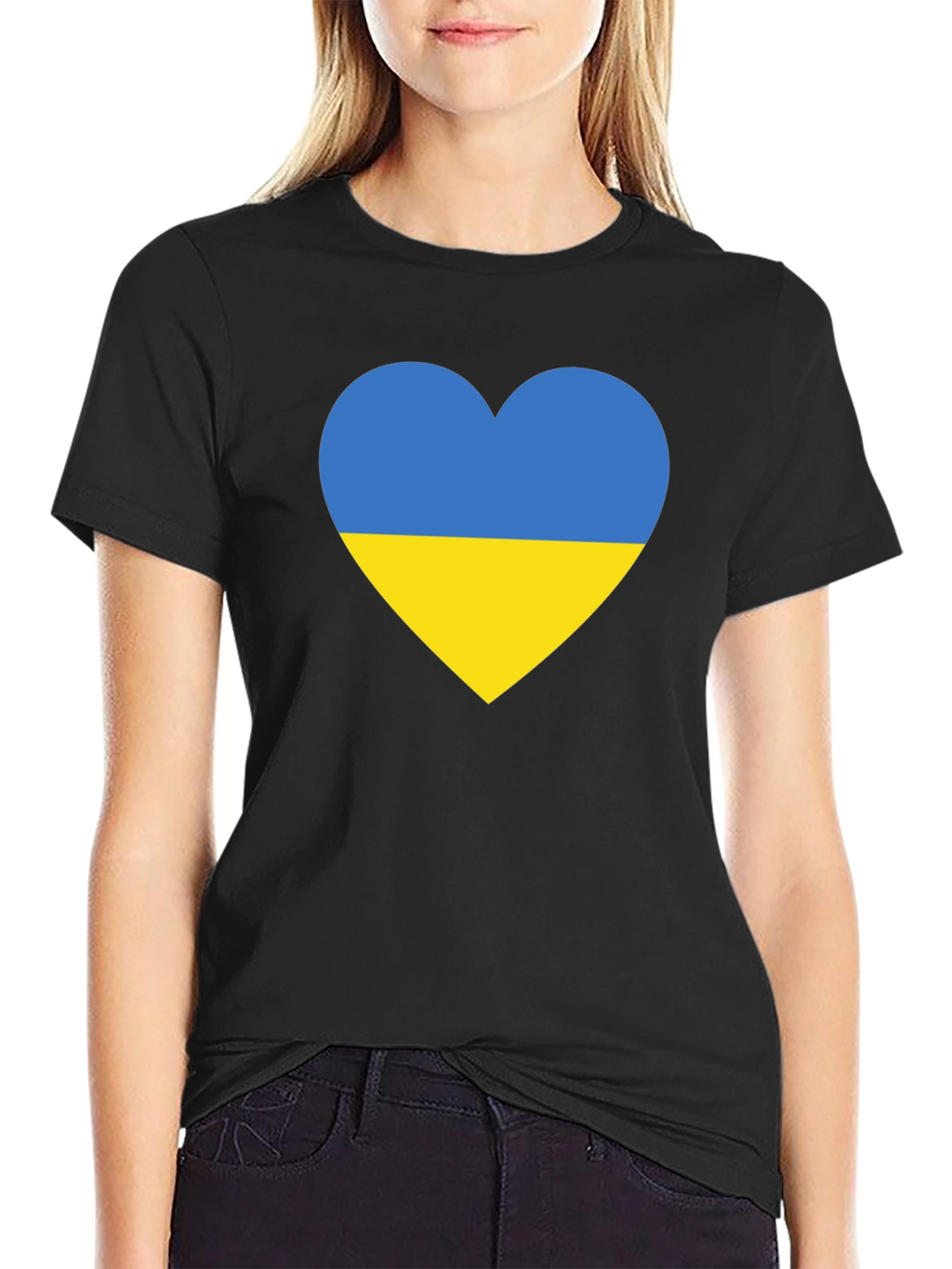 Ukraine Flag Heart T-Shirt