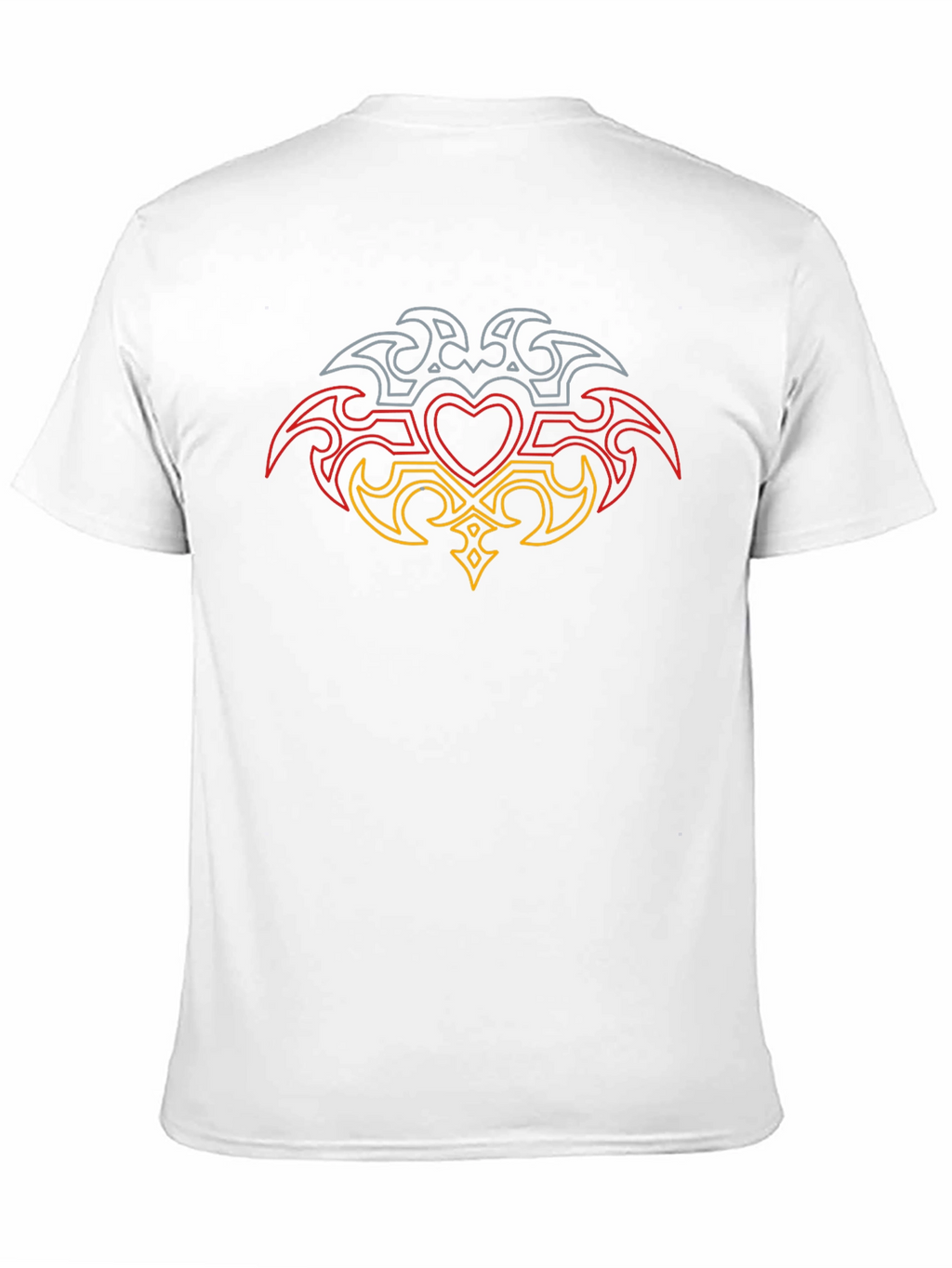 Tribal Heart Germany Flag Mens Black T-Shirt