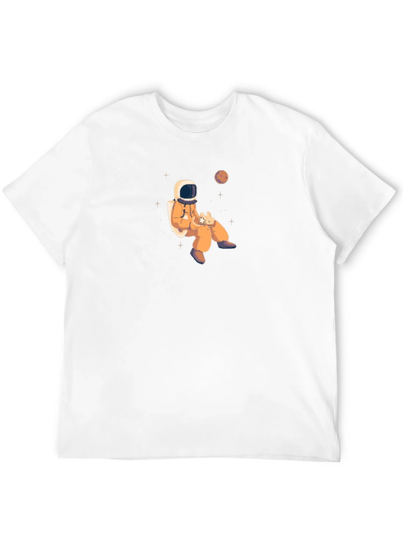 Astronaut in Space Black Graphic Tee