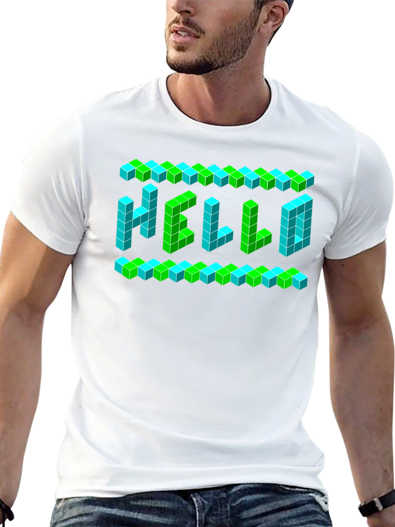 Pixel Hello T-Shirt - Retro Gaming Style
