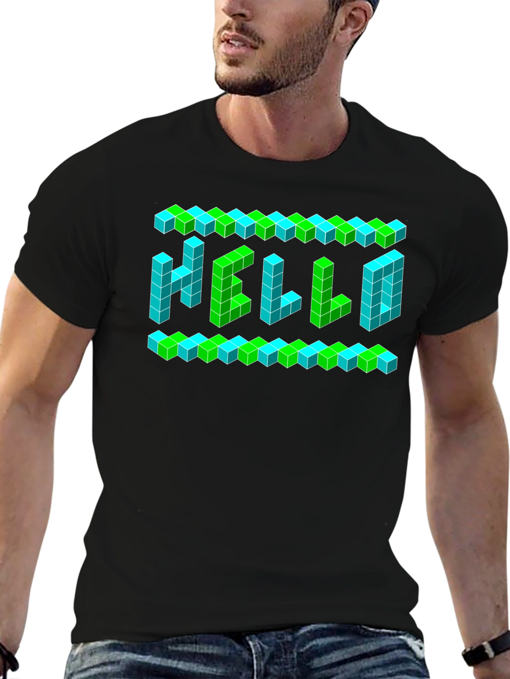 Pixel Hello T-Shirt - Retro Gaming Style