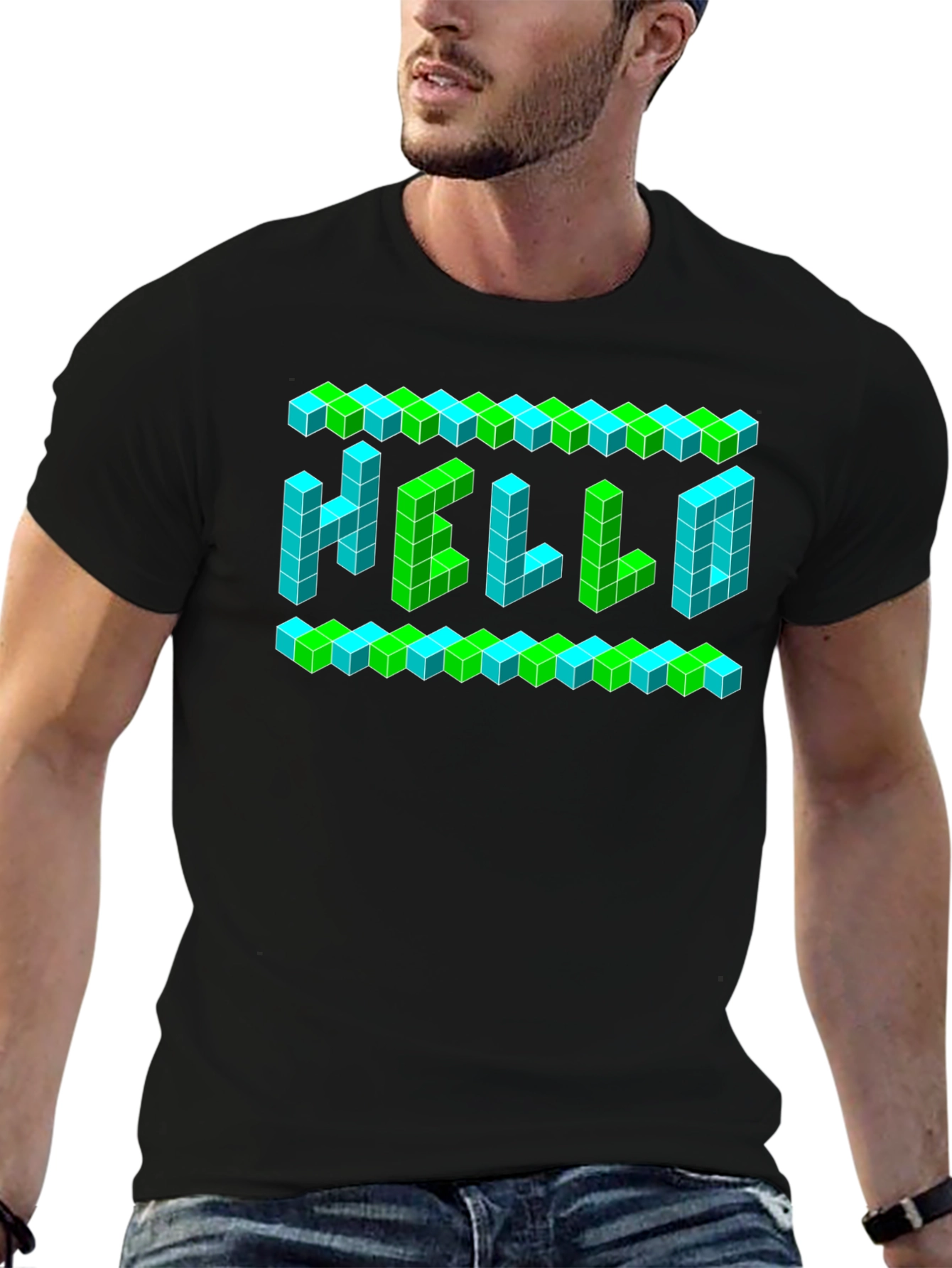 Pixel Hello T-Shirt - Retro Gaming Style
