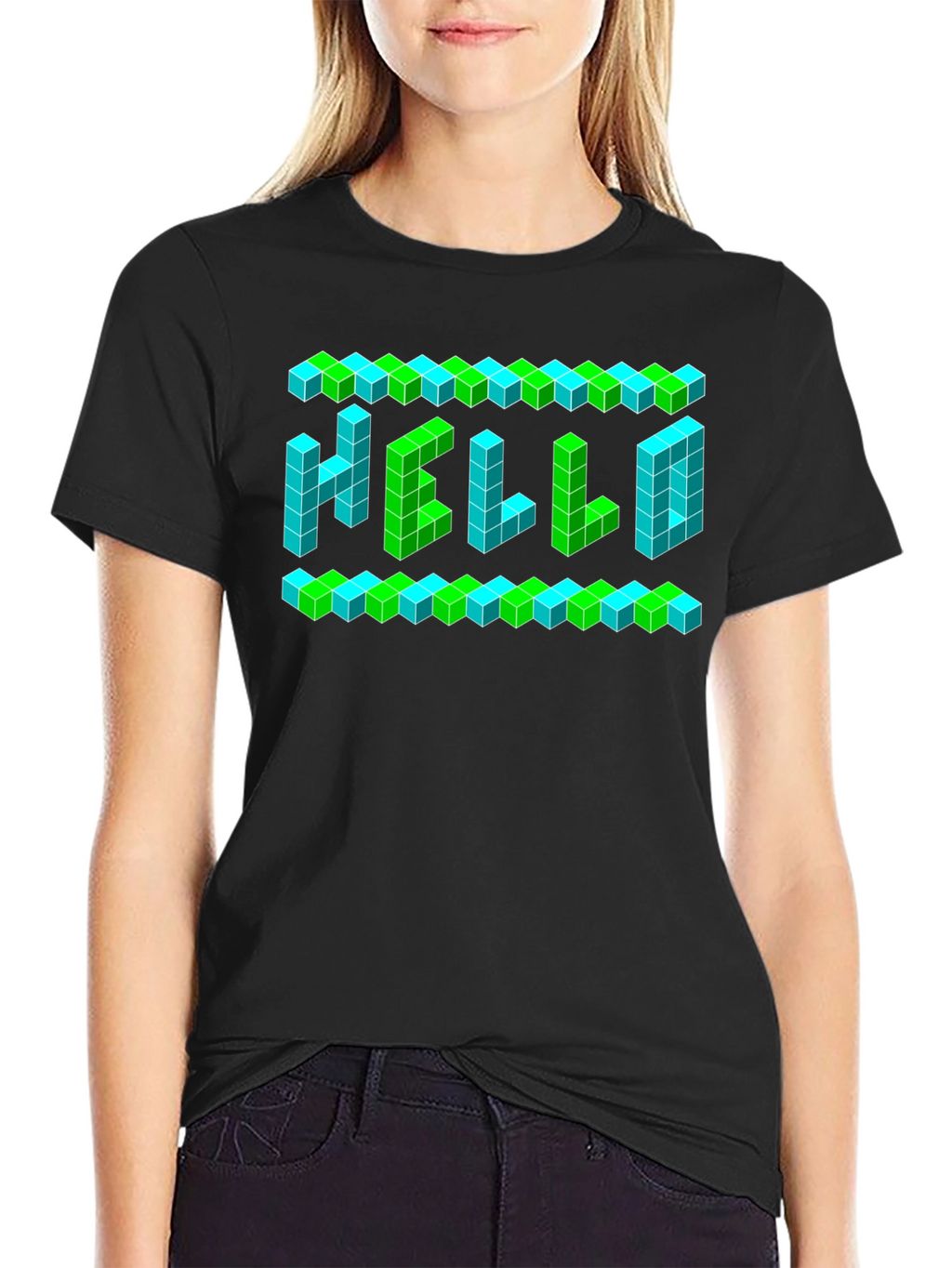 Pixel Hello T-Shirt - Retro Gaming Style