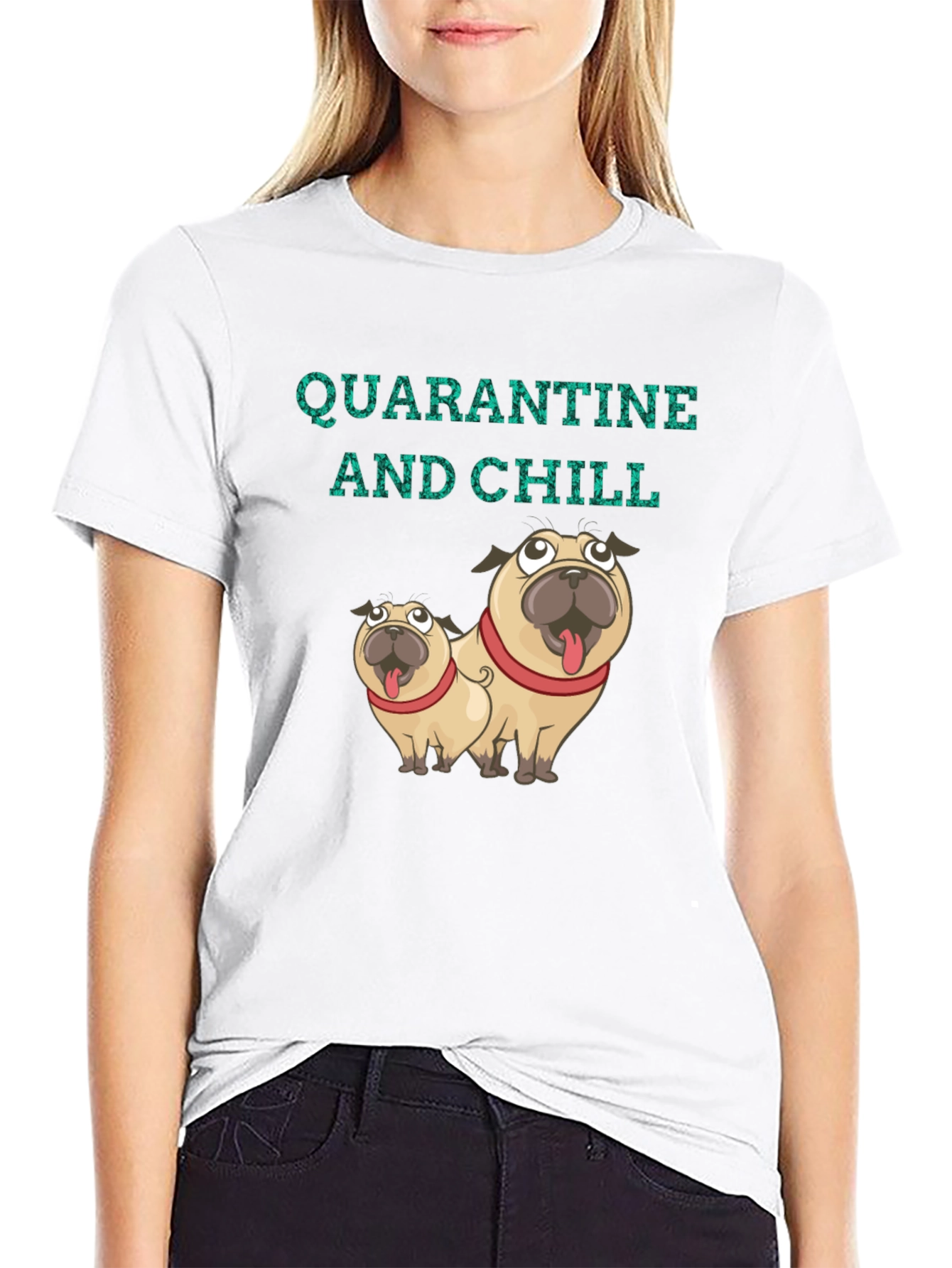 Quarantine & Chill Pug Graphic Tee