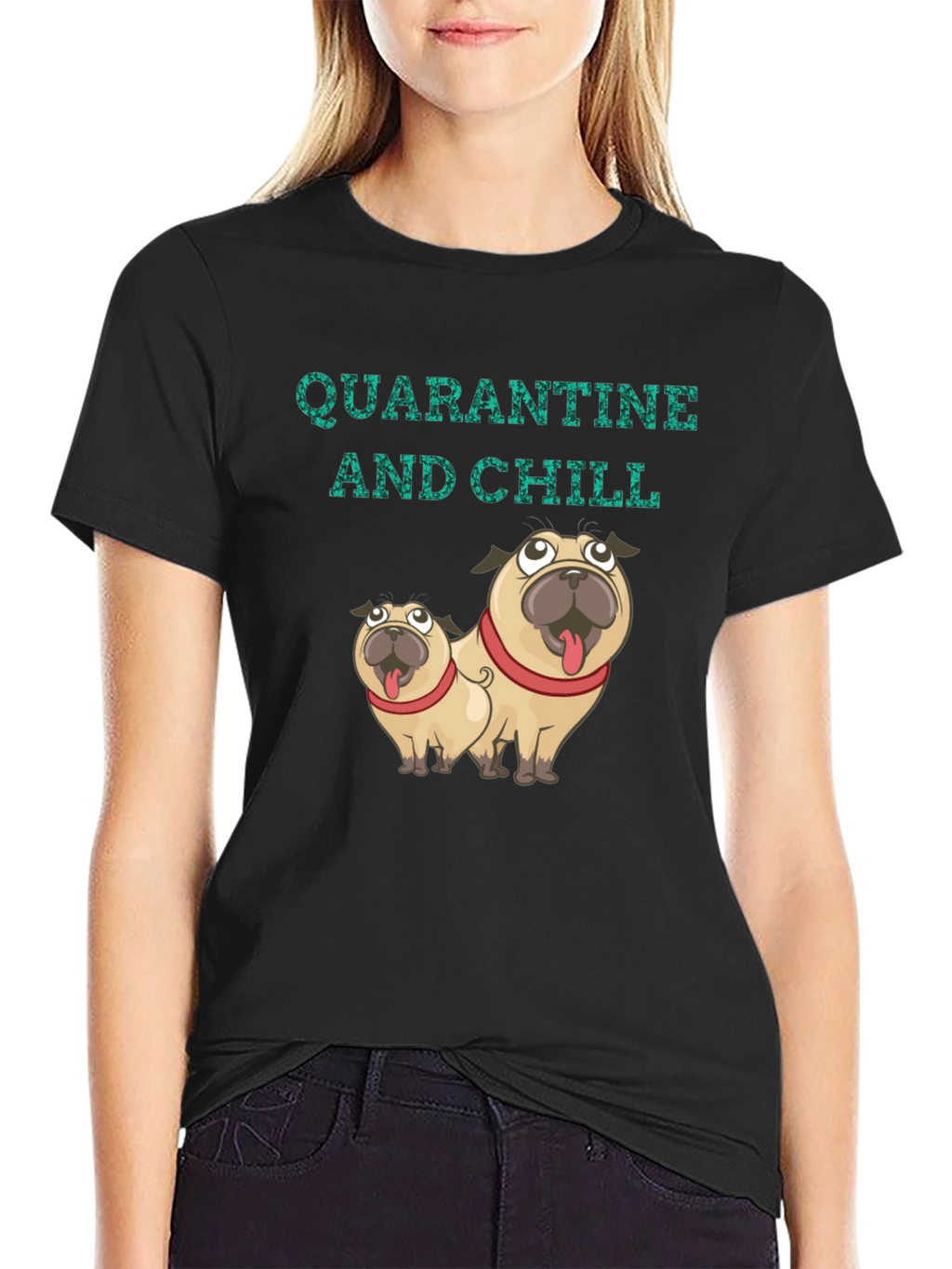 Quarantine & Chill Pug Graphic Tee