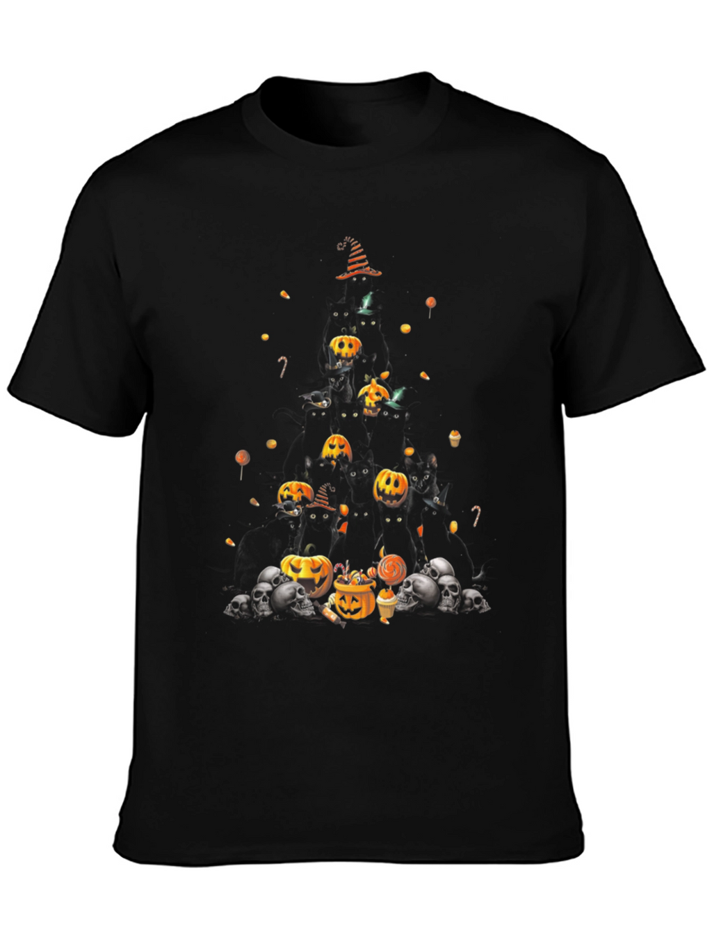 Halloween Pumpkin & Skull T-Shirt