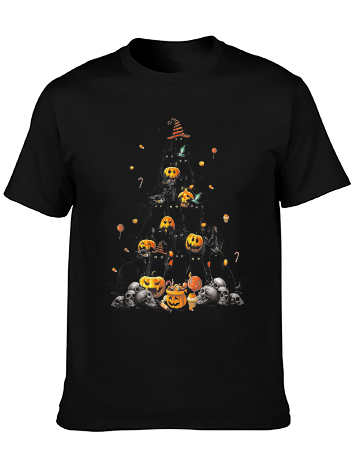Halloween Pumpkin & Skull T-Shirt