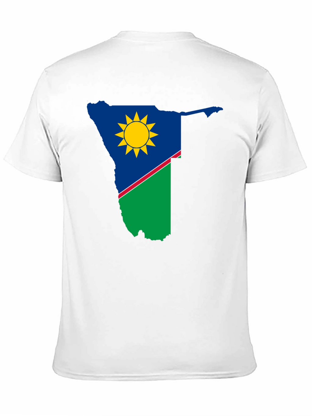 Namibia Flag Graphic T-Shirt - Black