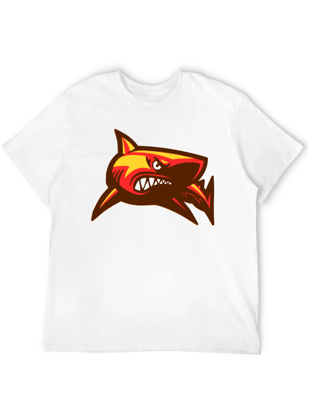Mens Black T-Shirt with Shark Graphic