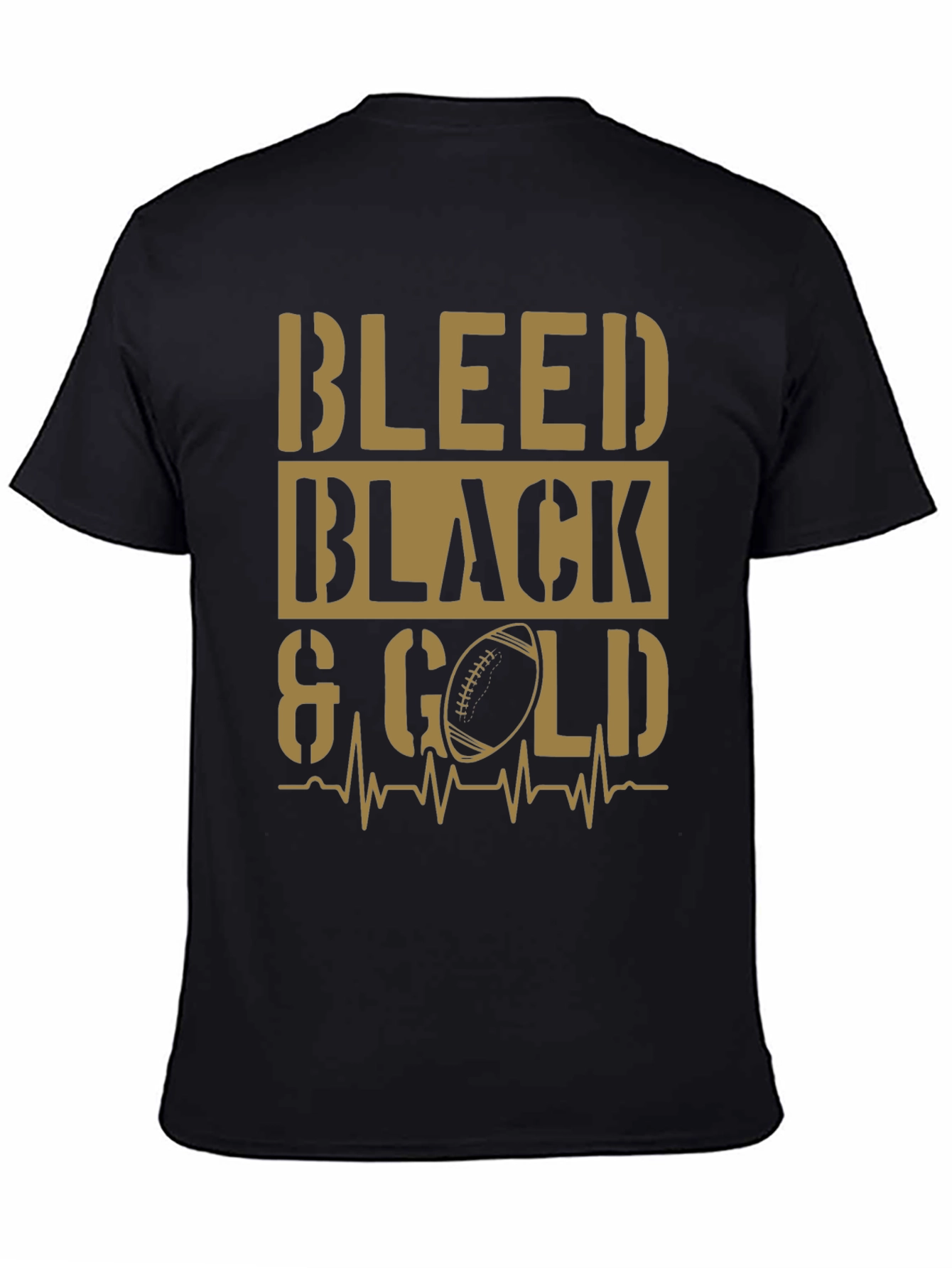 Bleed Black & Gold T-Shirt - Football Fan Apparel