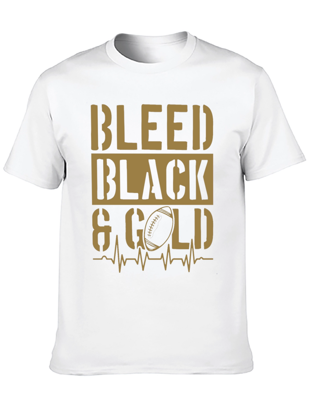 Bleed Black & Gold T-Shirt - Football Fan Apparel
