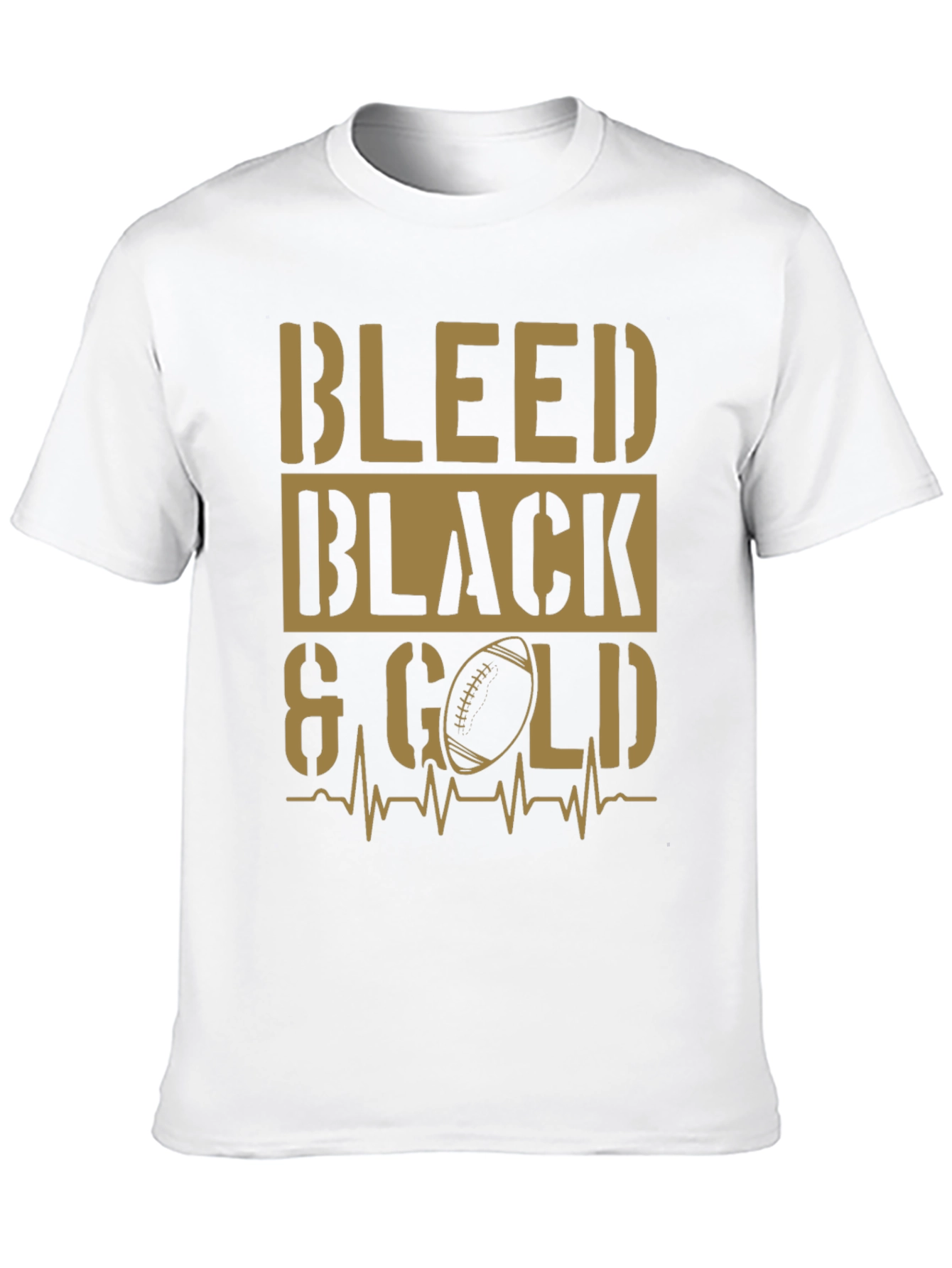 Bleed Black & Gold T-Shirt - Football Fan Apparel