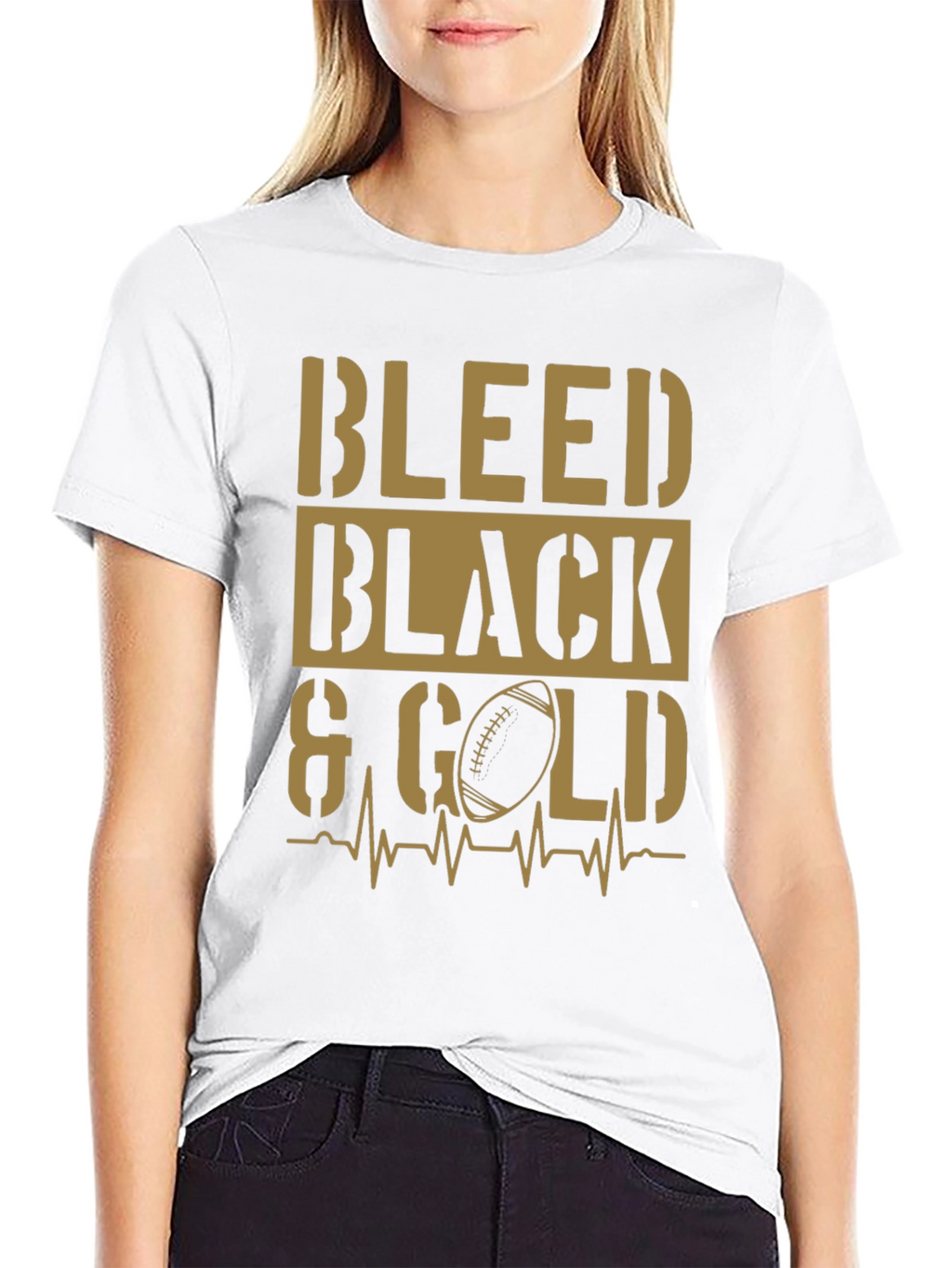 Bleed Black & Gold T-Shirt - Football Fan Apparel