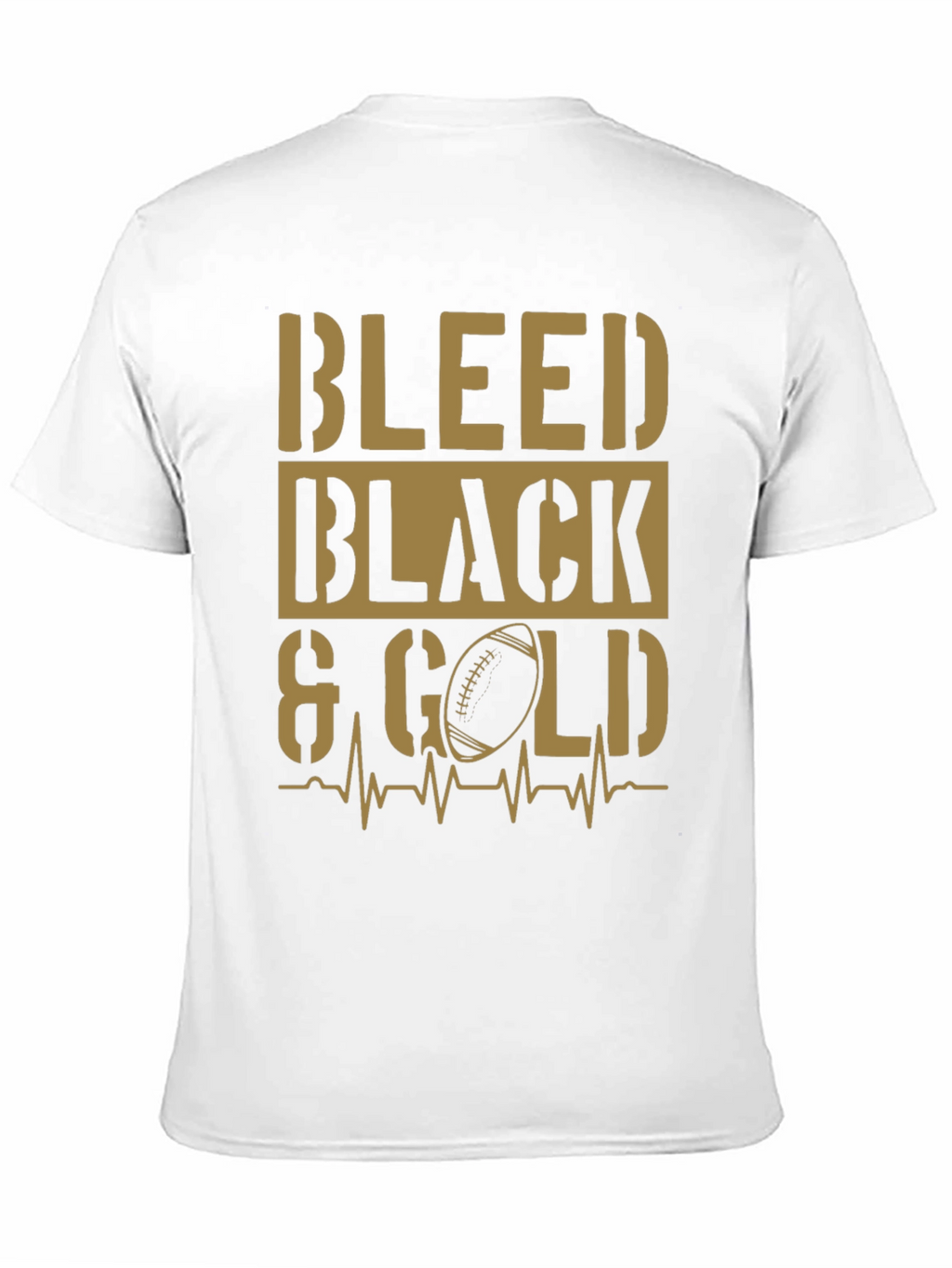 Bleed Black & Gold T-Shirt - Football Fan Apparel