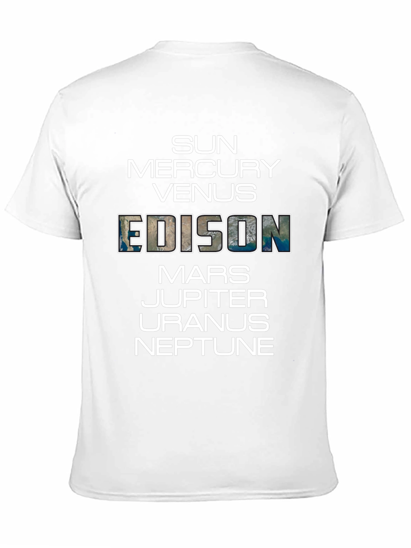 Planets T-Shirt - Space Edison Black Tee