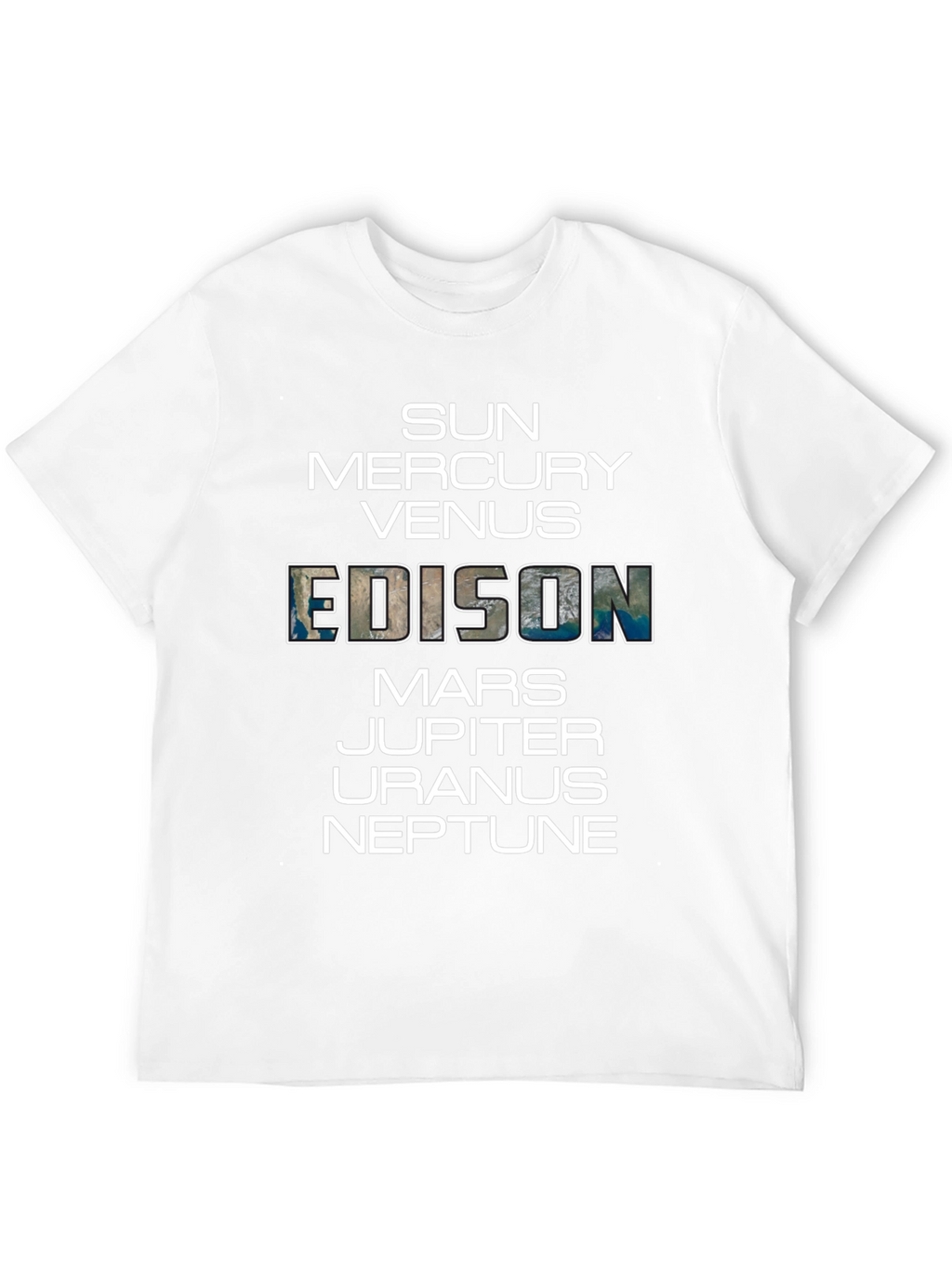 Planets T-Shirt - Space Edison Black Tee