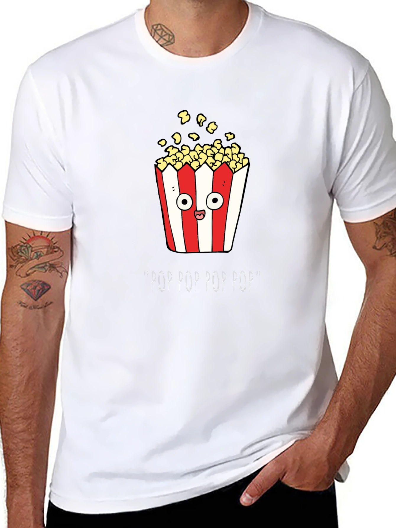 Popcorn Graphic Tee - Movie Night T-Shirt