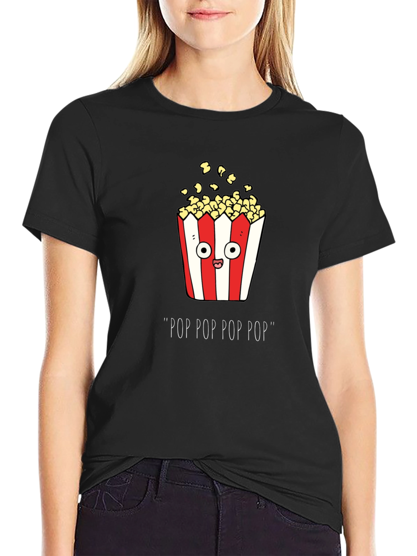 Popcorn Graphic Tee - Movie Night T-Shirt