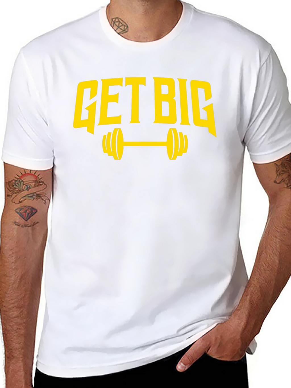 Get Big Weightlifting T-Shirt Gym Motivation