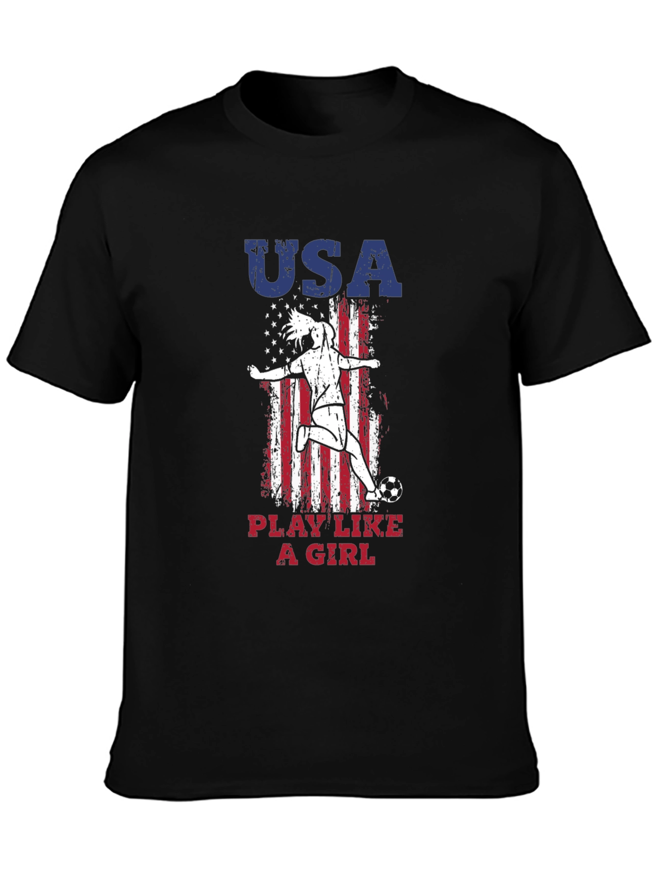 USA Play Like a Girl Soccer T-Shirt