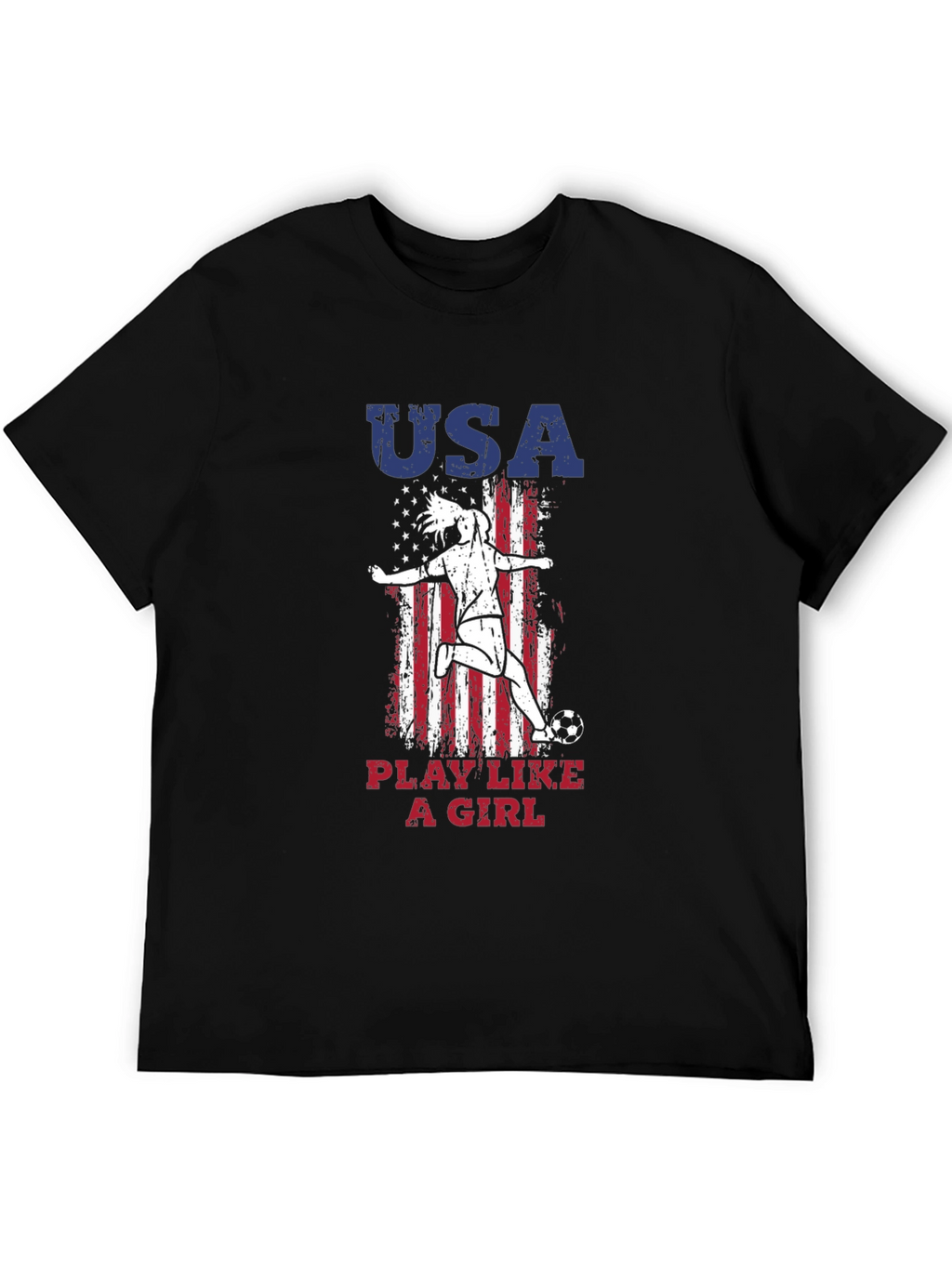 USA Play Like a Girl Soccer T-Shirt