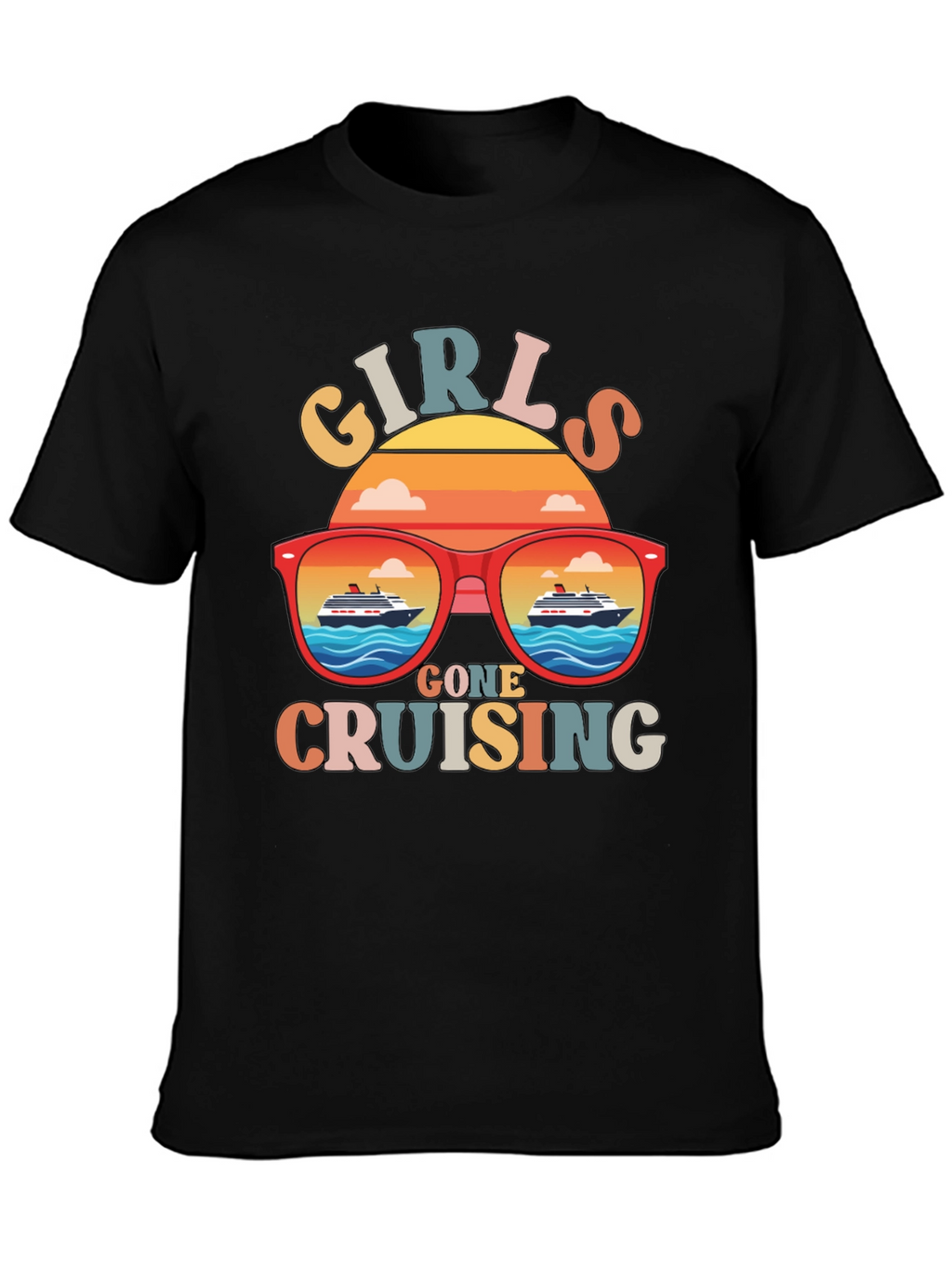 Girls Gone Cruising T-Shirt Retro Cruise Vacation Tee