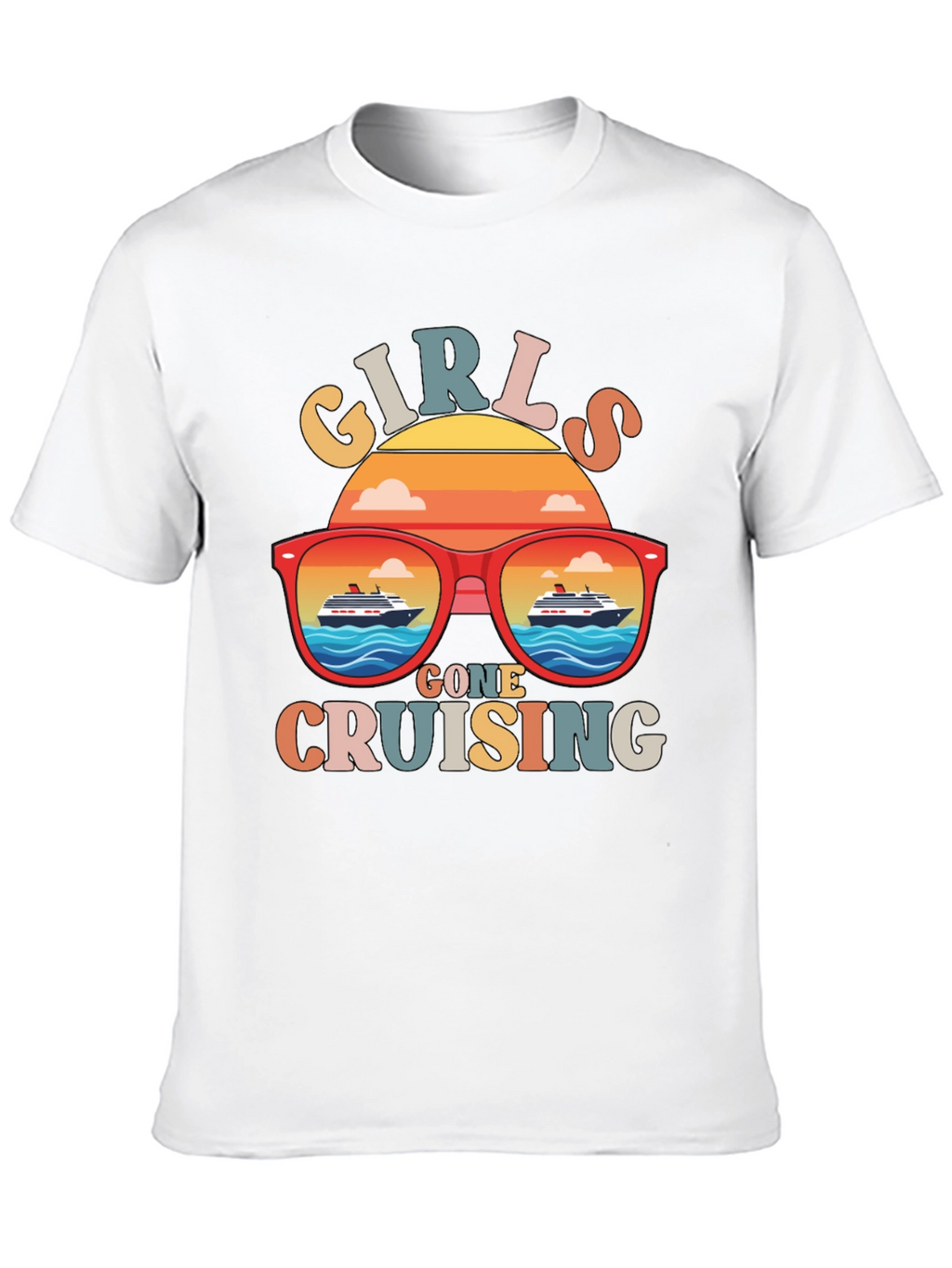 Girls Gone Cruising T-Shirt Retro Cruise Vacation Tee