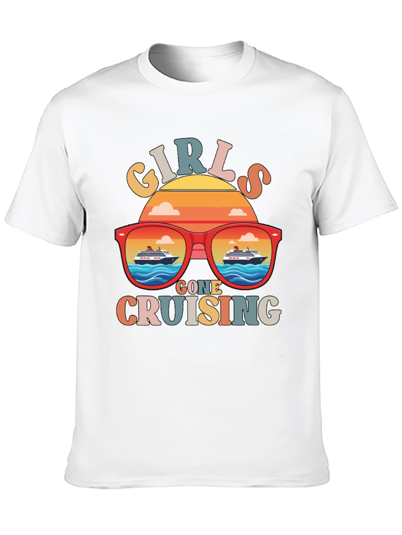 Girls Gone Cruising T-Shirt Retro Cruise Vacation Tee