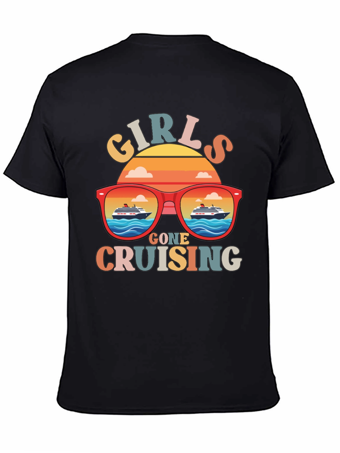 Girls Gone Cruising T-Shirt Retro Cruise Vacation Tee