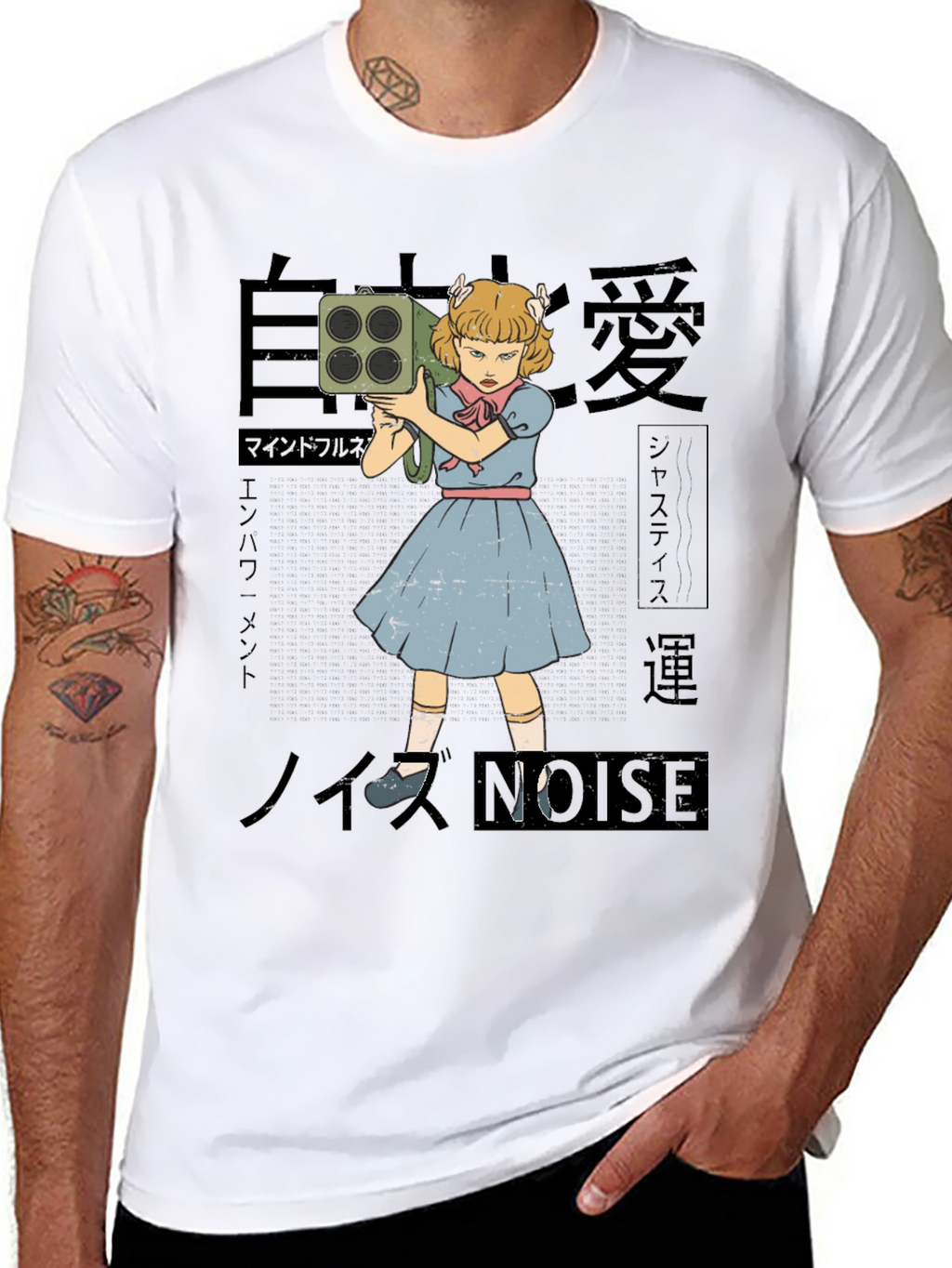 Noise Girl Graphic T-Shirt - Edgy Japanese Inspired Tee