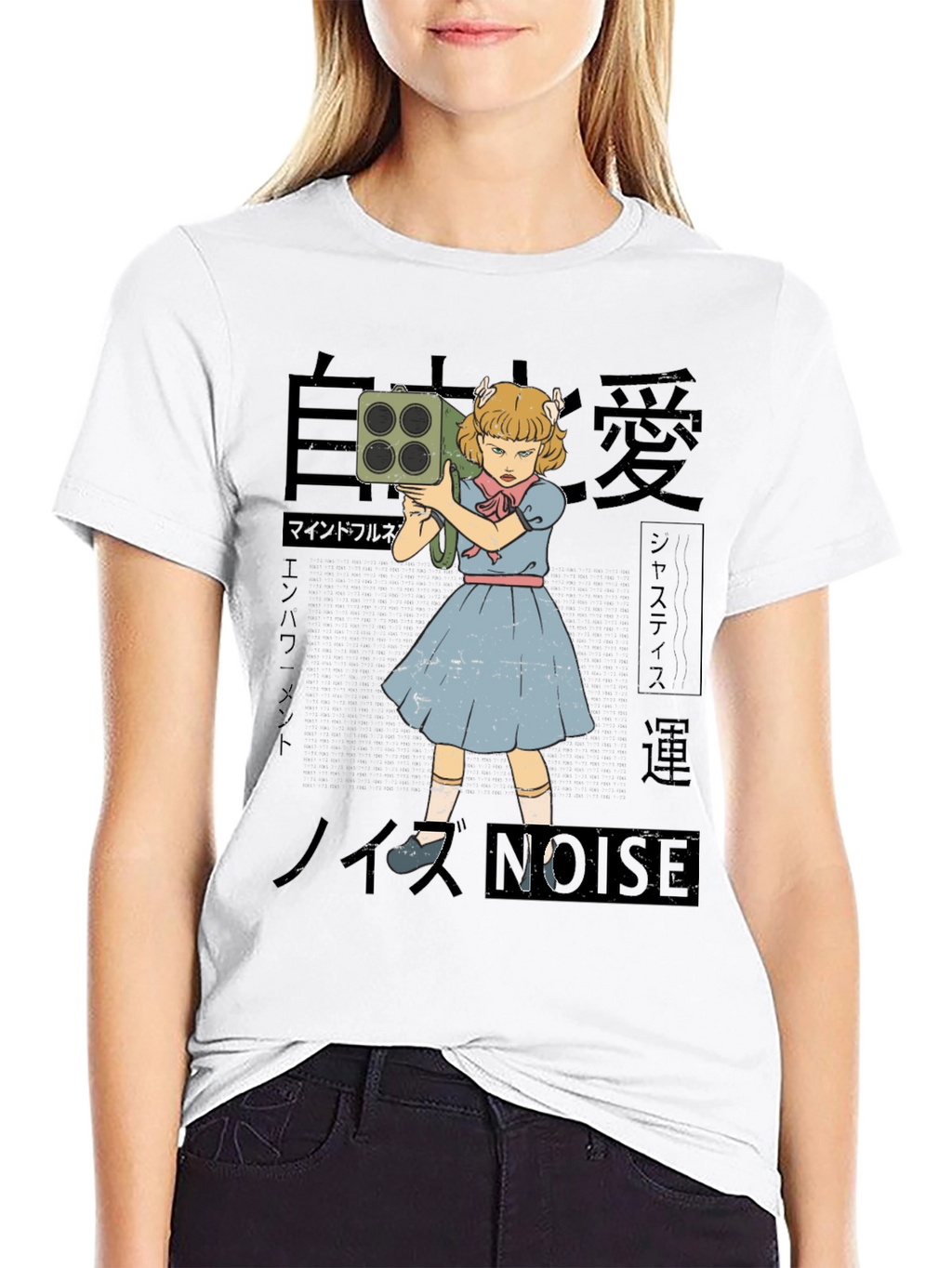 Noise Girl Graphic T-Shirt - Edgy Japanese Inspired Tee
