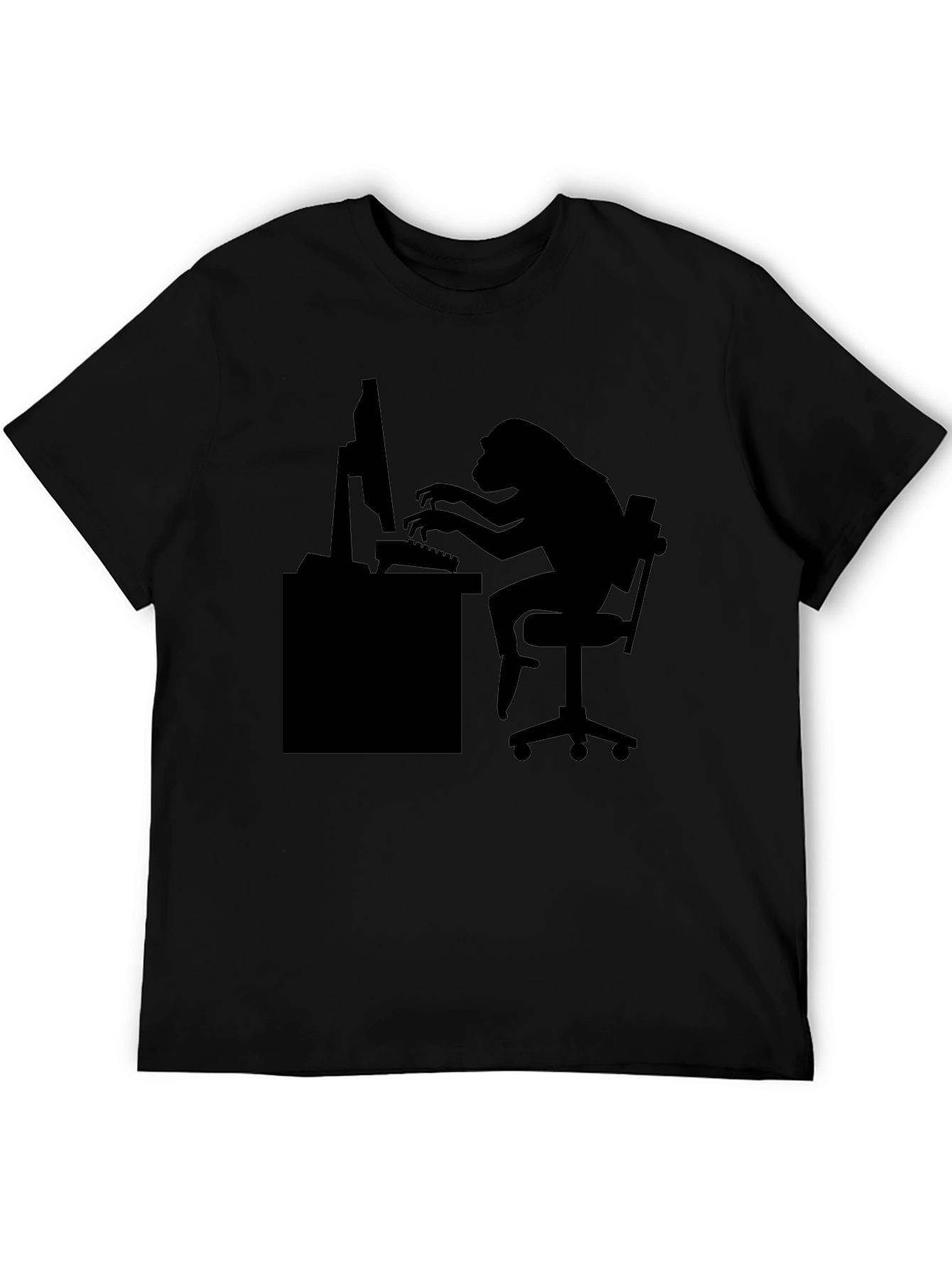 Monkey Coder T-Shirt - Black Graphic Tee