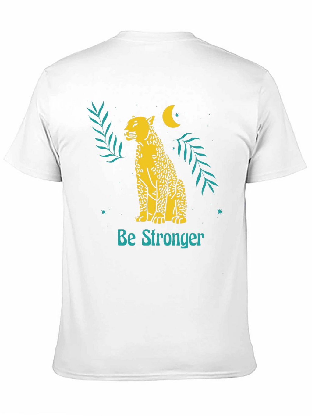Be Stronger Leopard Graphic Tee - Black