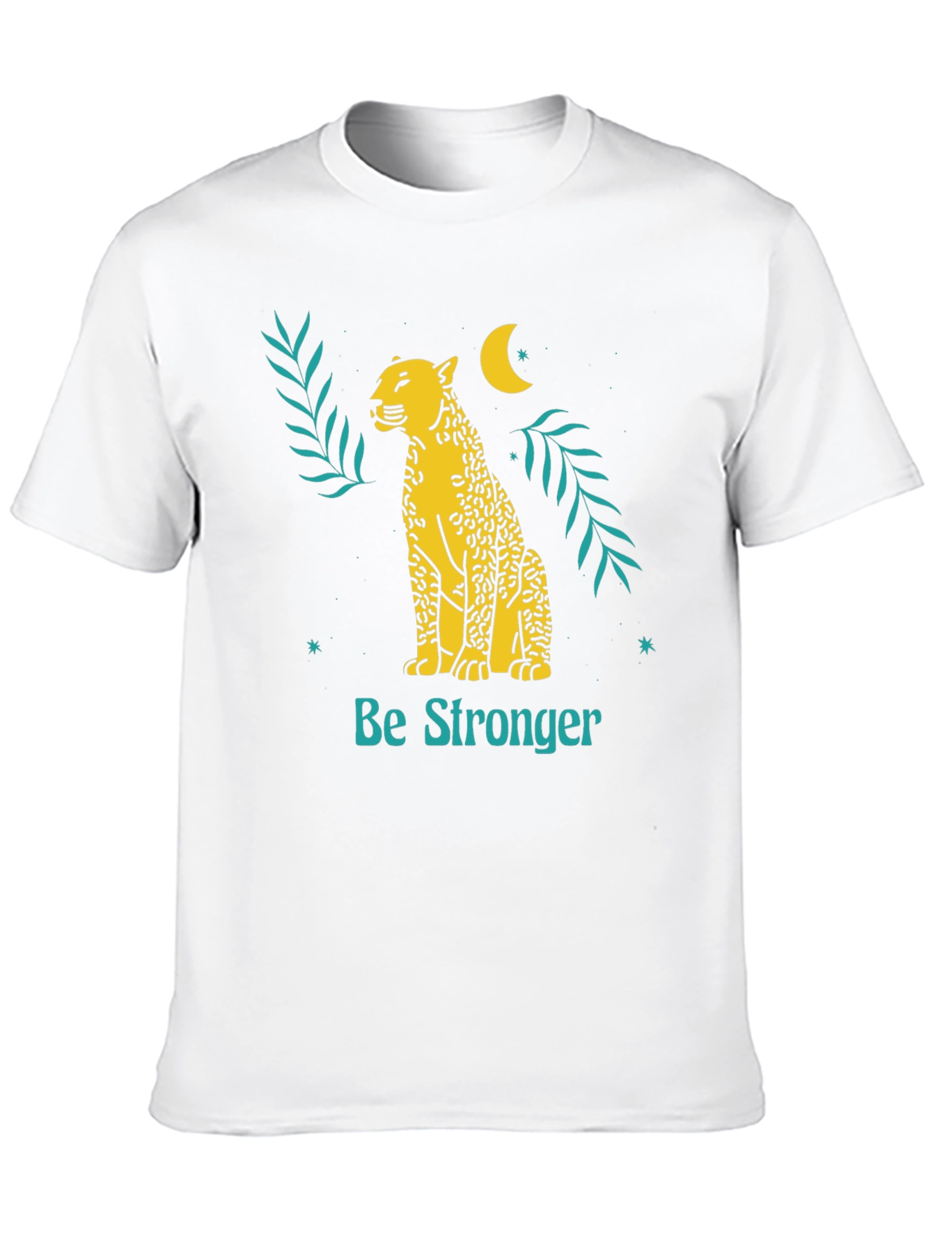 Be Stronger Leopard Graphic Tee - Black
