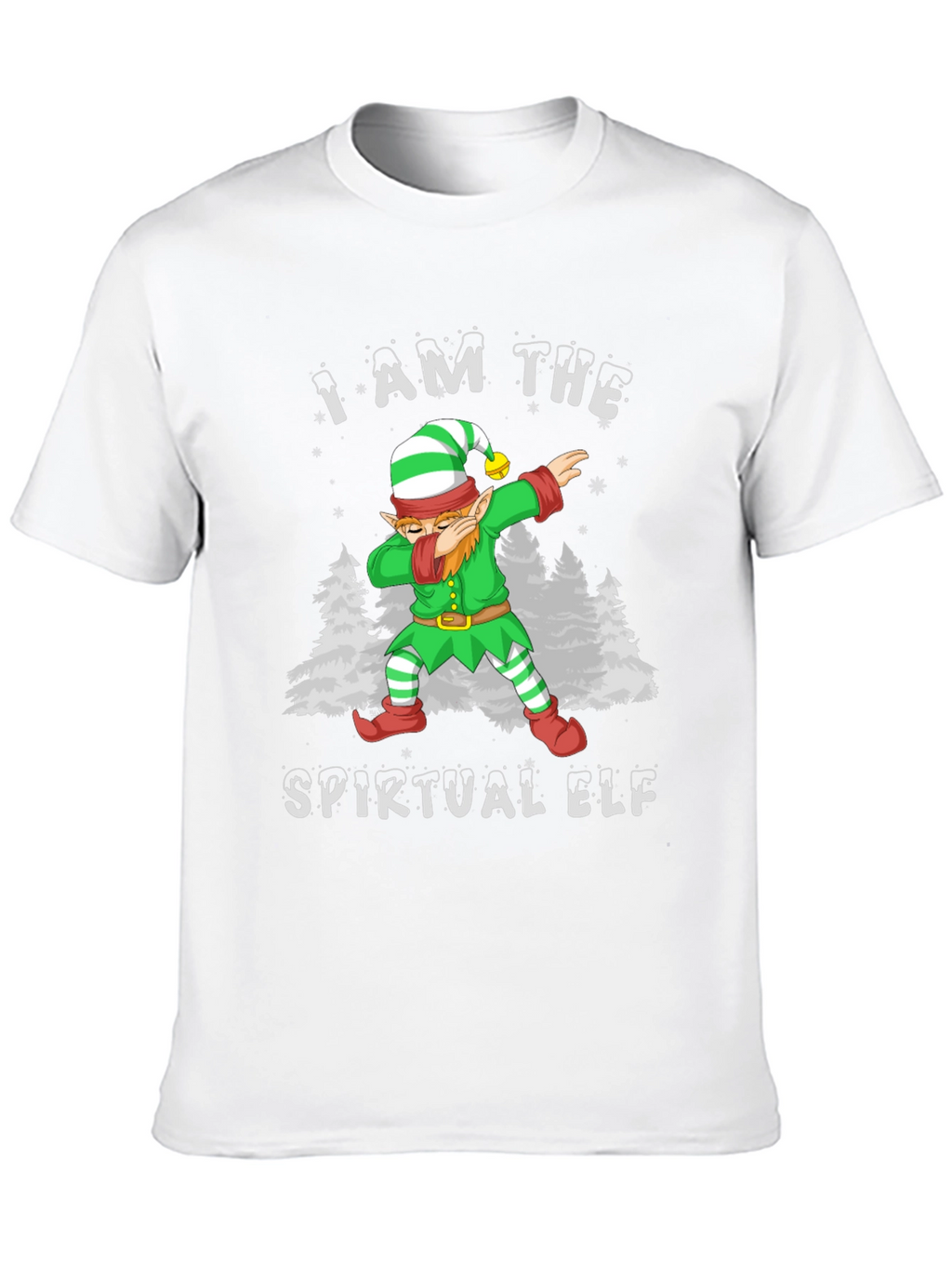 Spiritual Elf Dabbing Christmas Graphic Tee