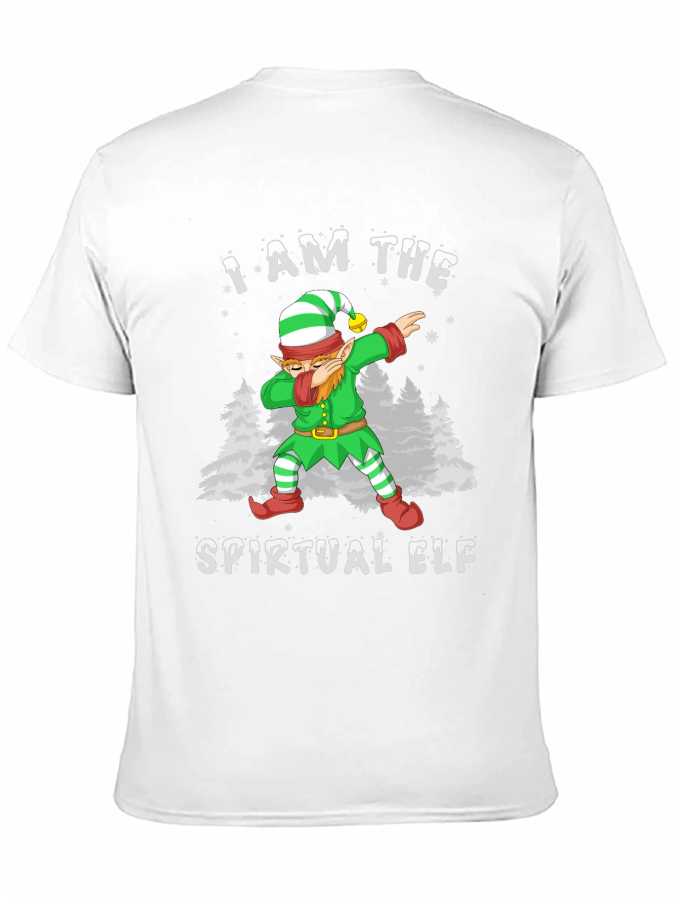 Spiritual Elf Dabbing Christmas Graphic Tee