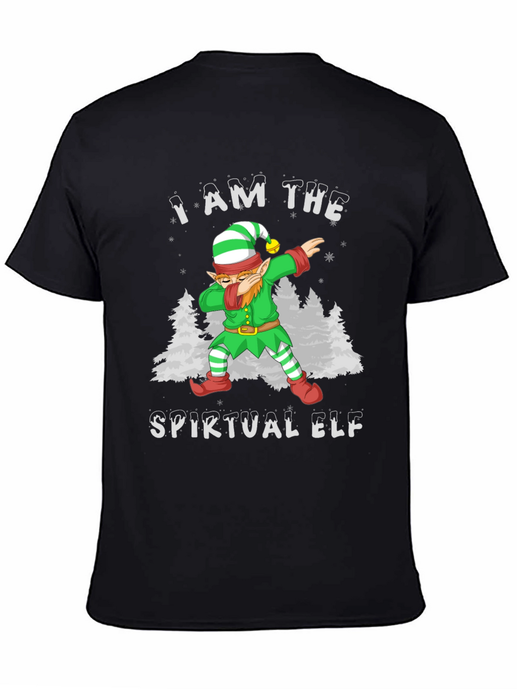Spiritual Elf Dabbing Christmas Graphic Tee