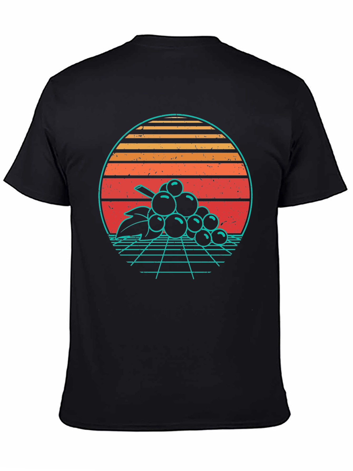 Retro Grapes Graphic Tee - 80s Vintage Style