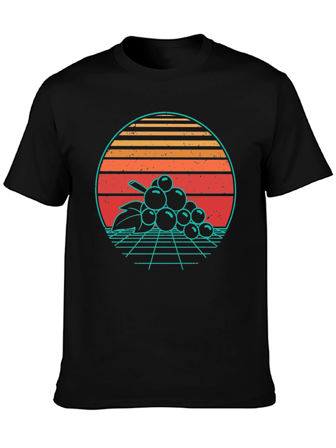 Retro Grapes Graphic Tee - 80s Vintage Style