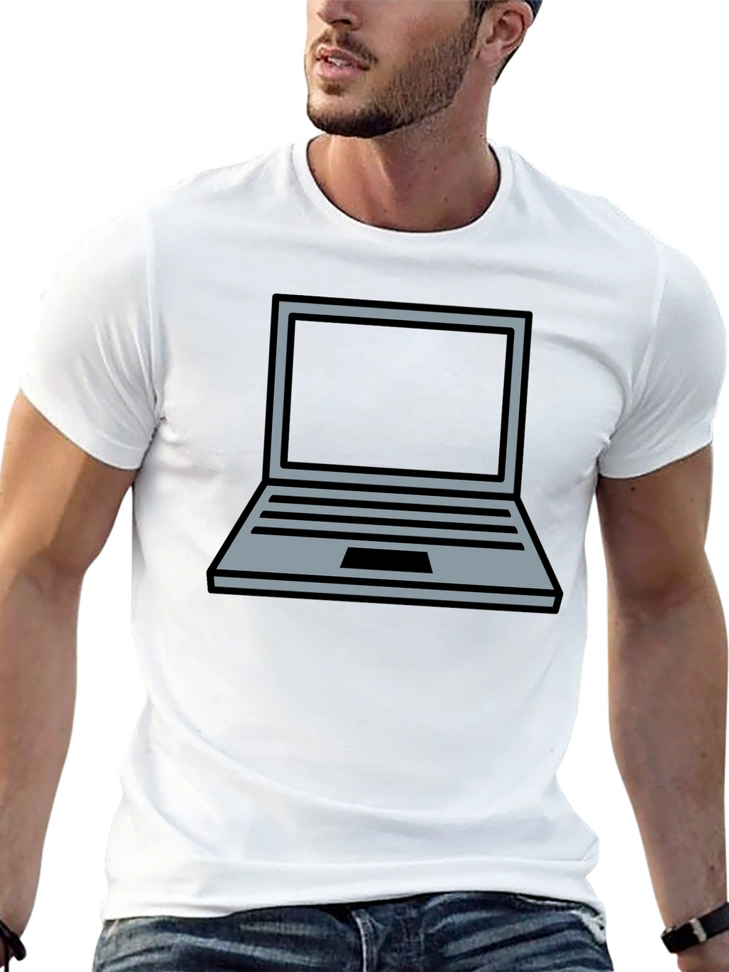 Laptop Graphic Tee - Geek Chic Comfort