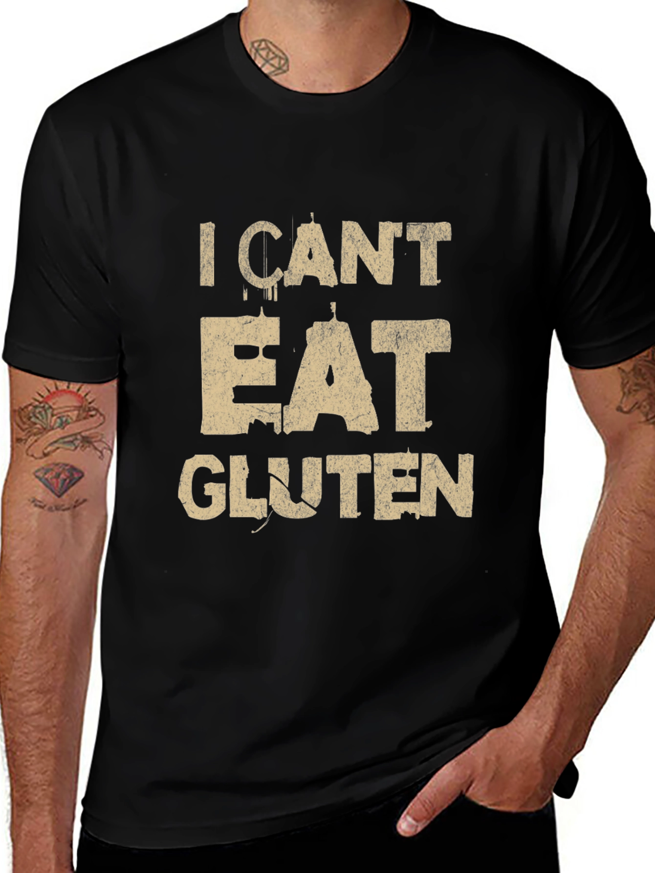 I Cant Eat Gluten T-Shirt - Funny Food Allergy Tee