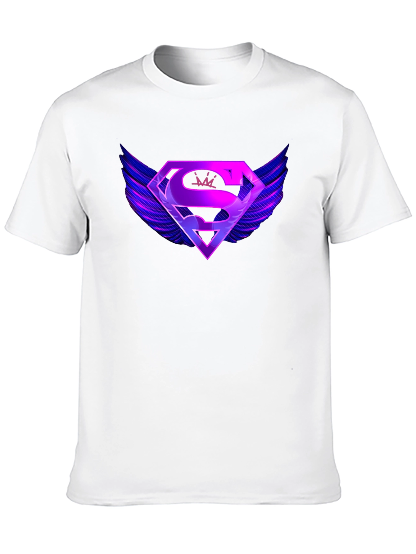 Winged Superhero Logo Graphic T-Shirt