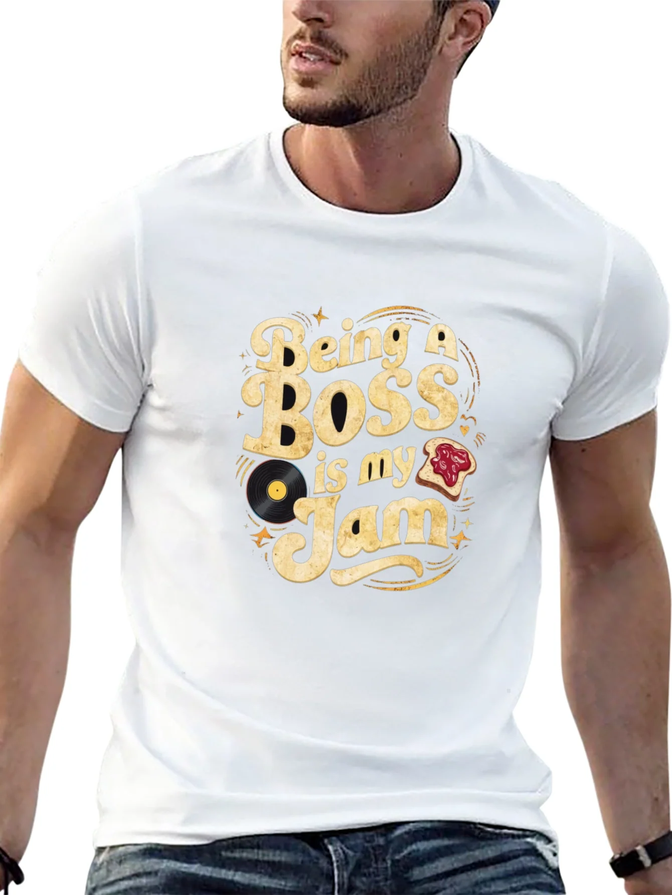 Being A Boss Is My Jam T-Shirt Funny Manager Tee