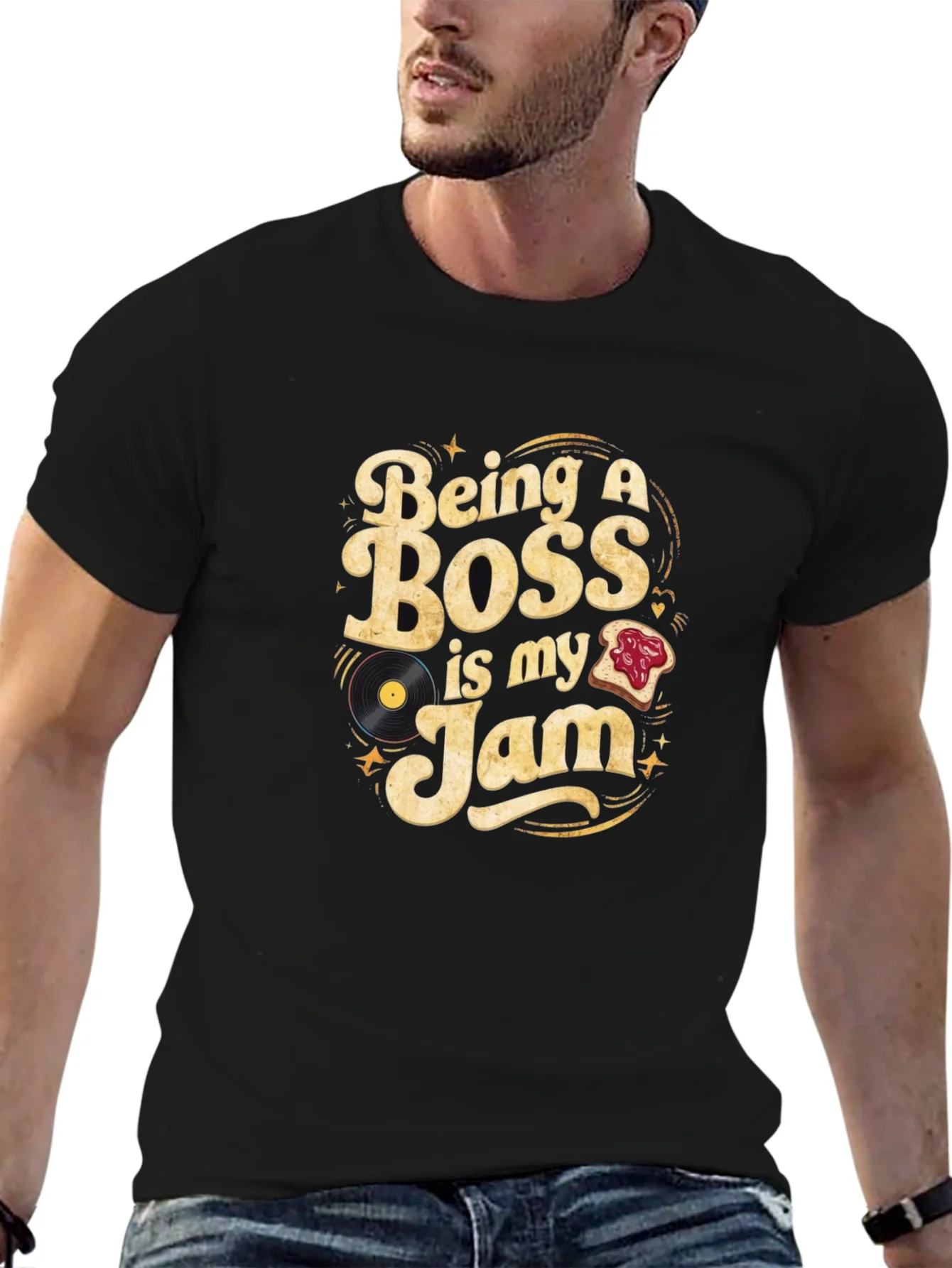 Being A Boss Is My Jam T-Shirt Funny Manager Tee