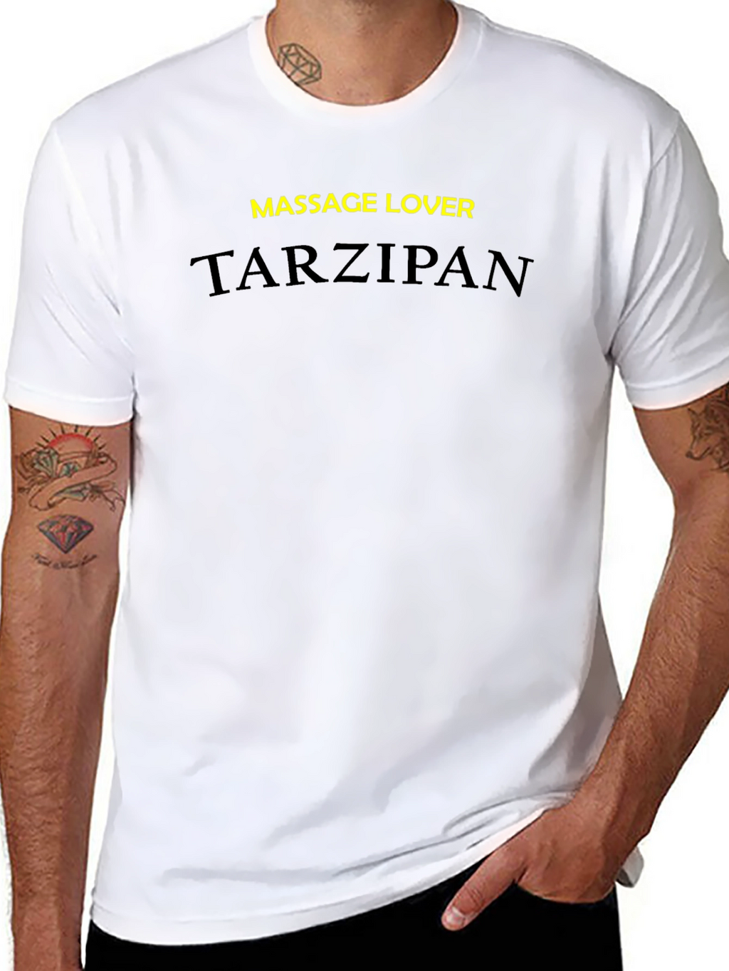 Massage Lover - Tarzipan Black Tee